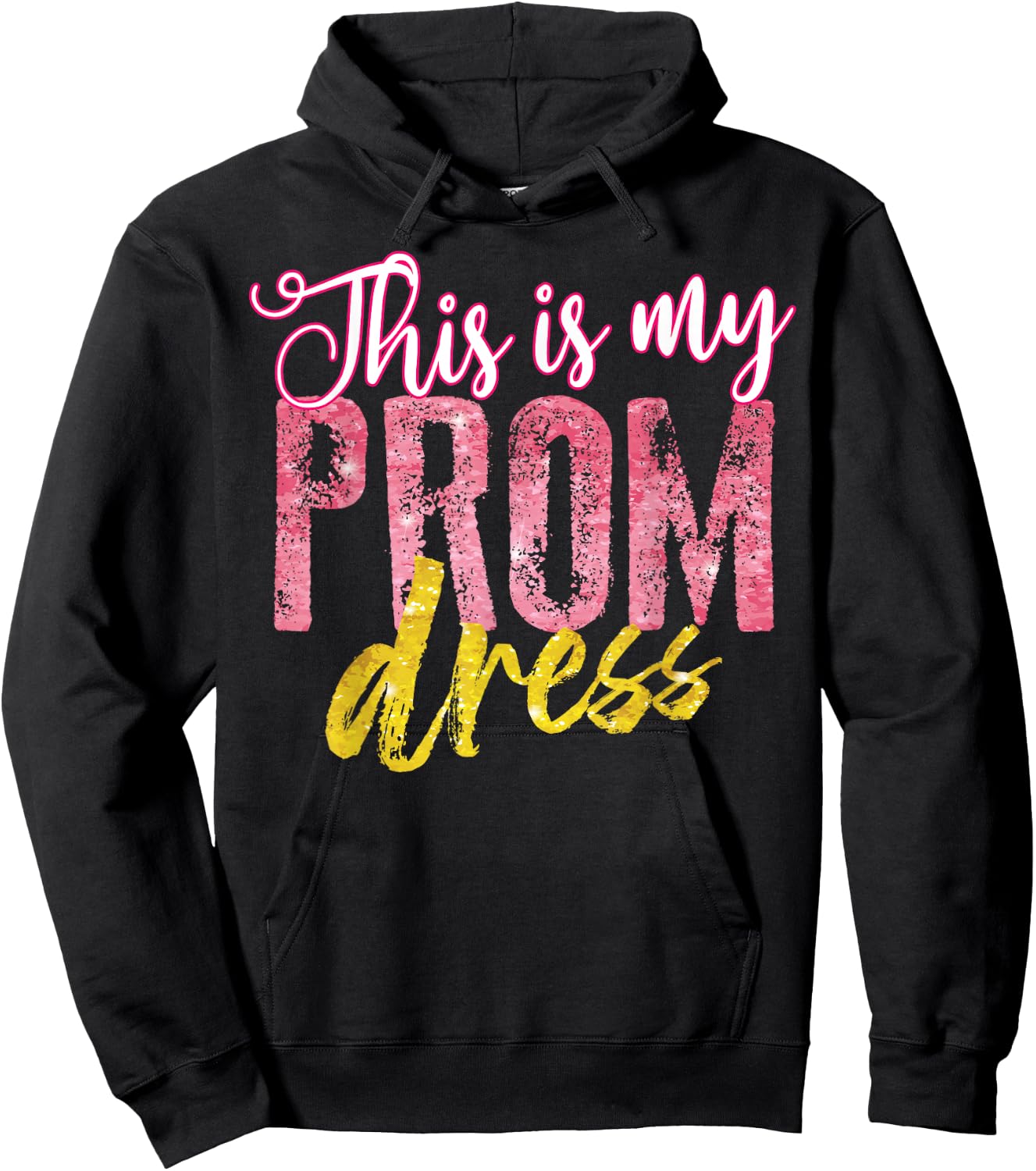 Cool This is My Prom Dress | Funny School Promenade Gift Hoodie - Hoodie | Black