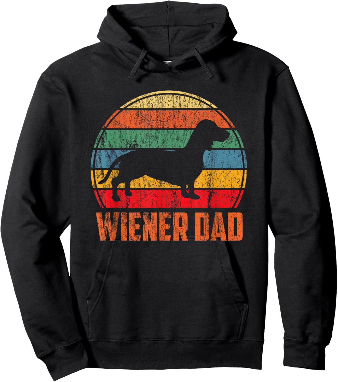 Wiener Dog Dad - Funny Dachshund Gift - Cute Weiner Dog Hoodie - Hoodie | Black