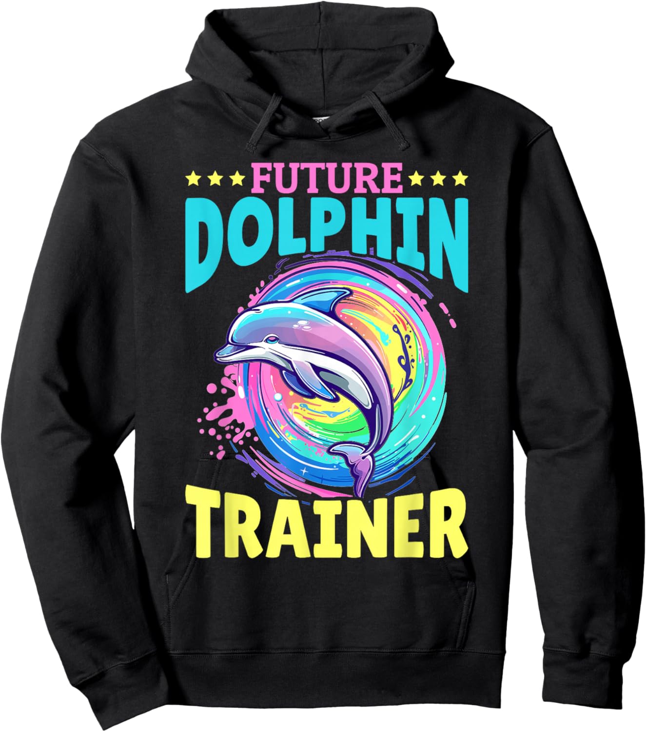 Funny Dolphin Animal Future Dolphin Trainer Hoodie - Hoodie | Black