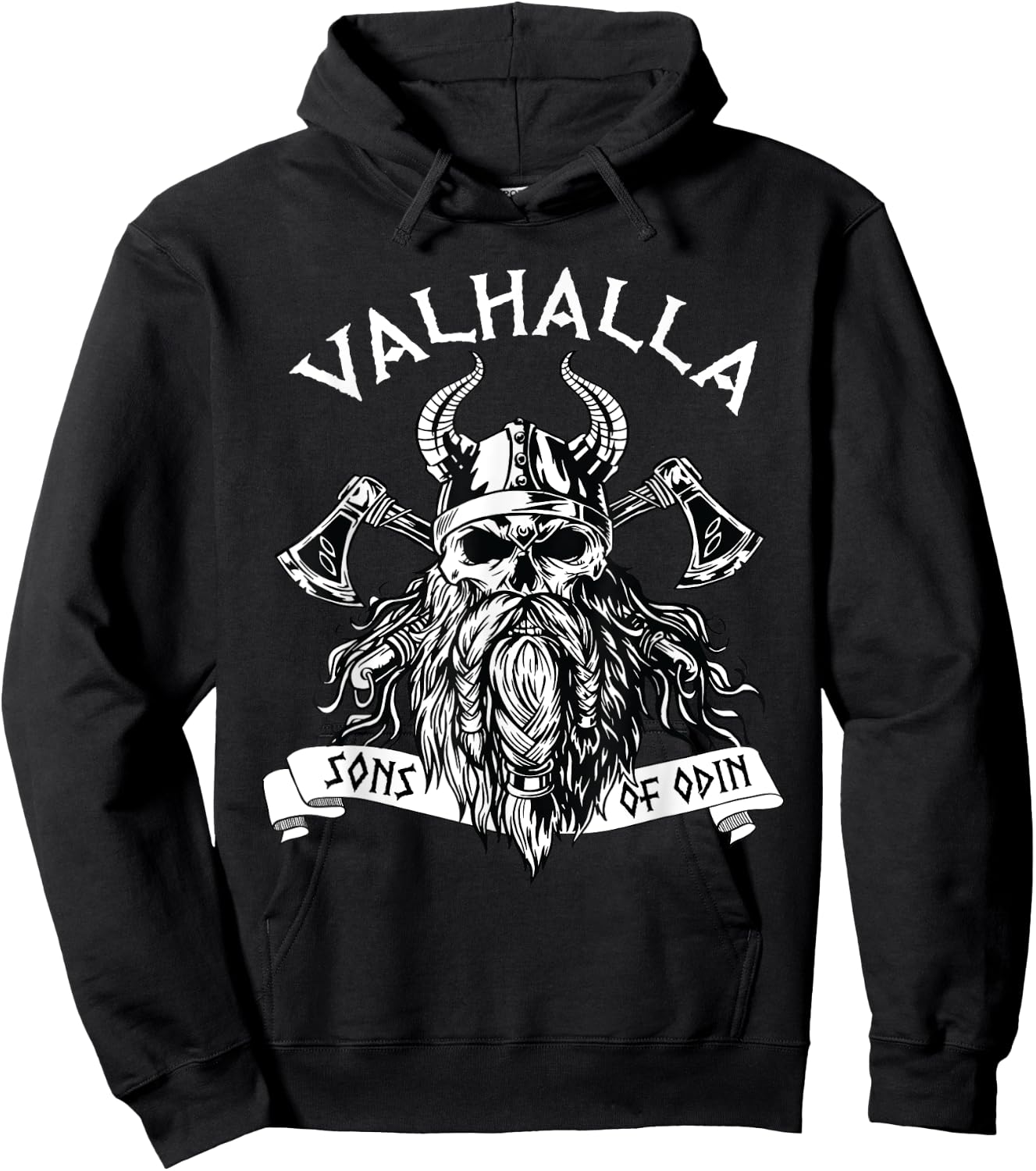 Viking Valhalla Sons Of Odin Norse Nordish Thor Mythology Hoodie - Hoodie | Black
