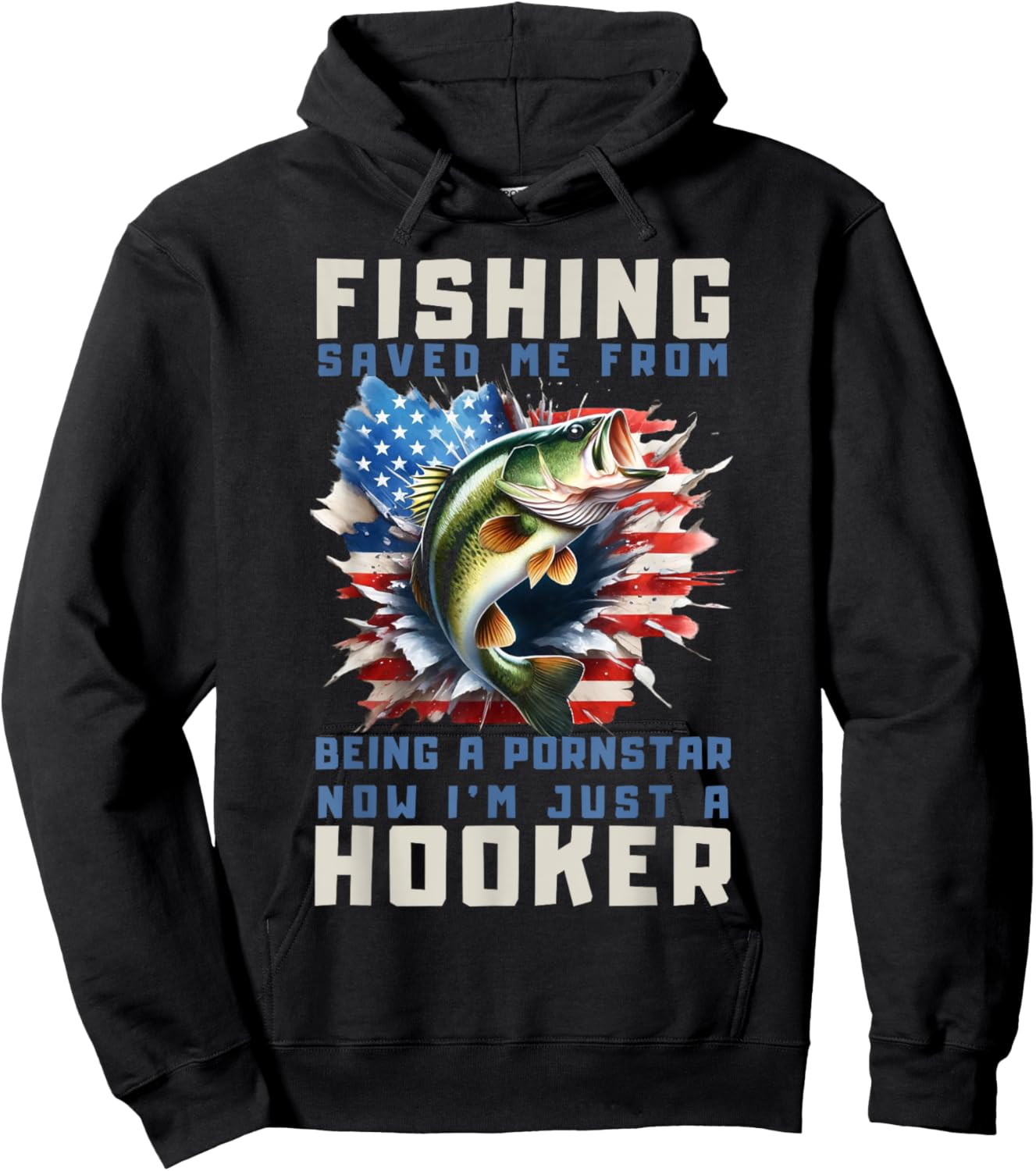 Fishing Saved Me From Becoming A Port Star Hoodie - Hoodie | Black
