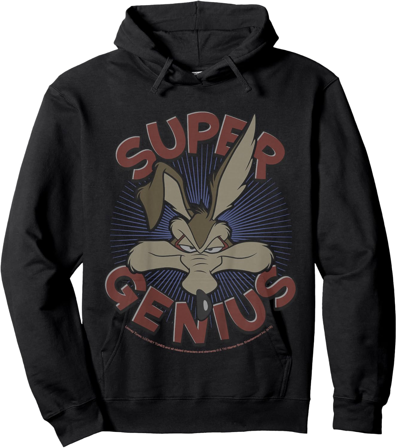 Kids Looney Tunes Wile E. Coyote Super Genius Hoodie - Hoodie | Black