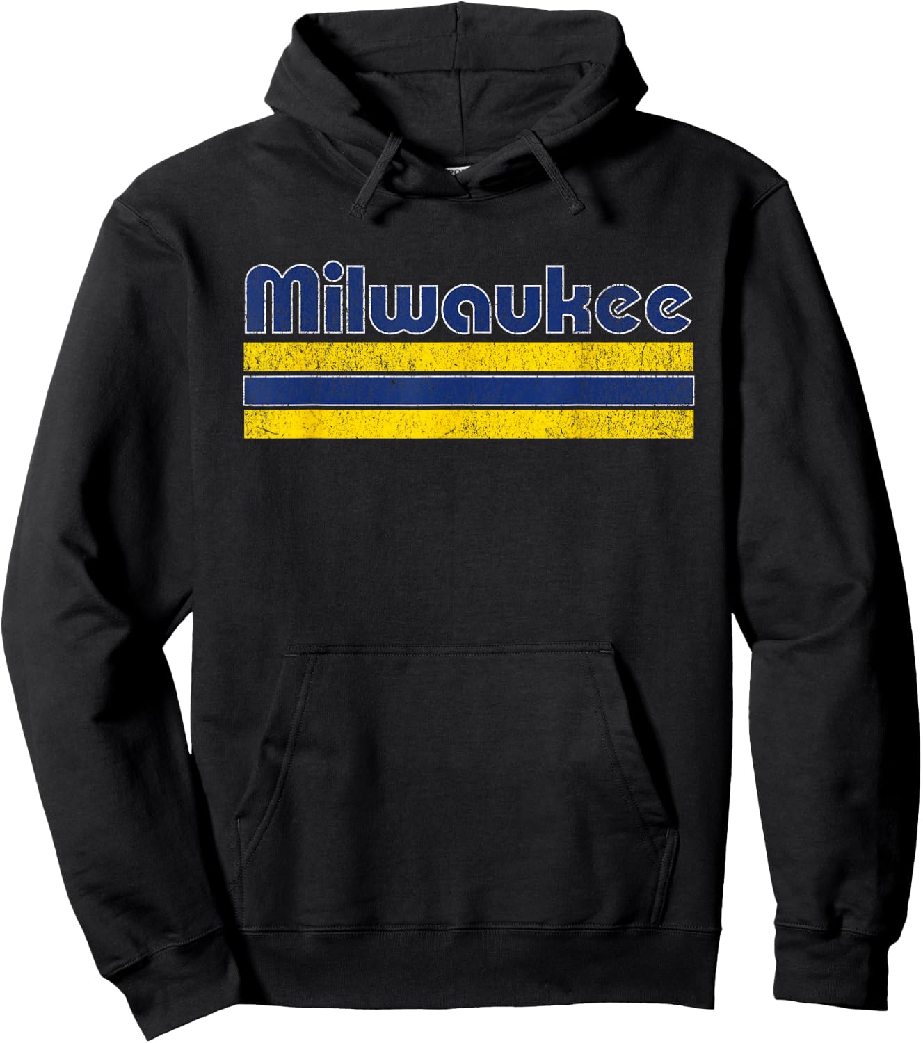 Milwaukee vintage baseball city Hoodie - Hoodie | Black