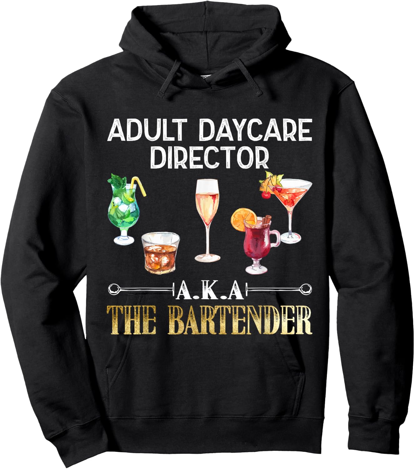 Adult Daycare Director - Cool Bartender Gift Hoodie - Hoodie | Black
