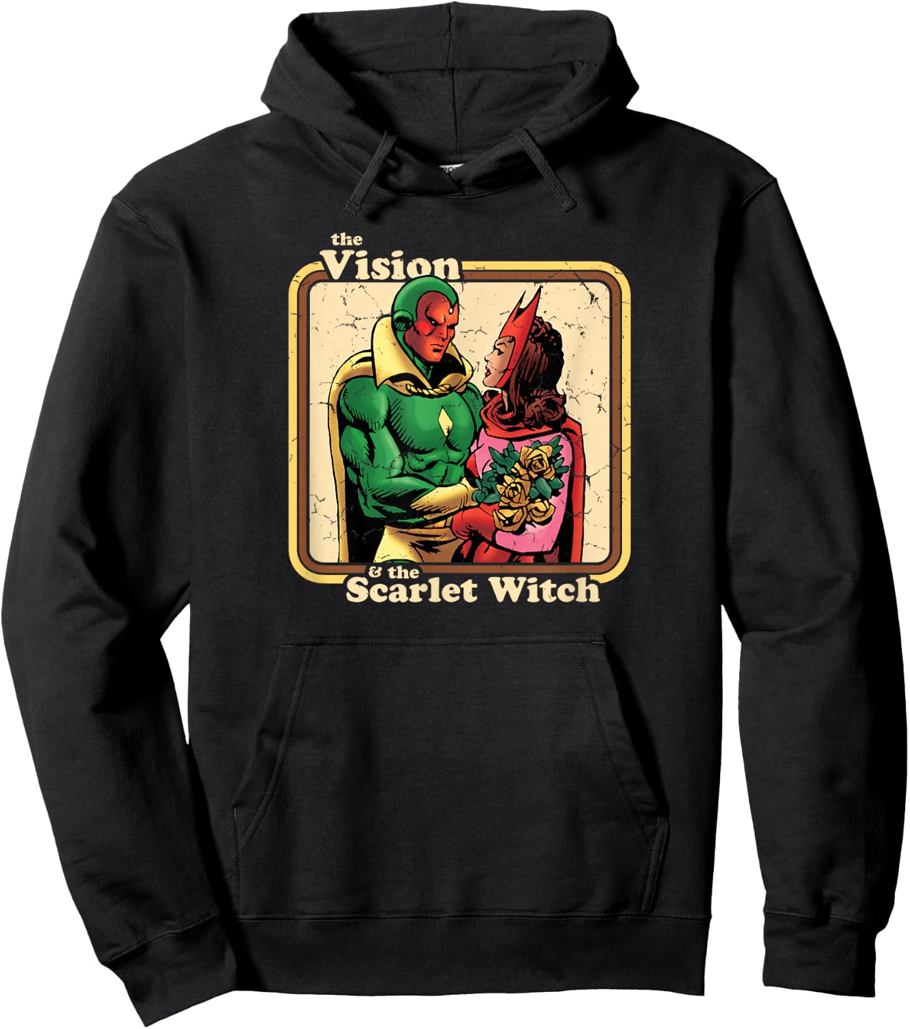 Marvel The Vision and The Scarlet Witch Retro Comic Hoodie - Hoodie | Black