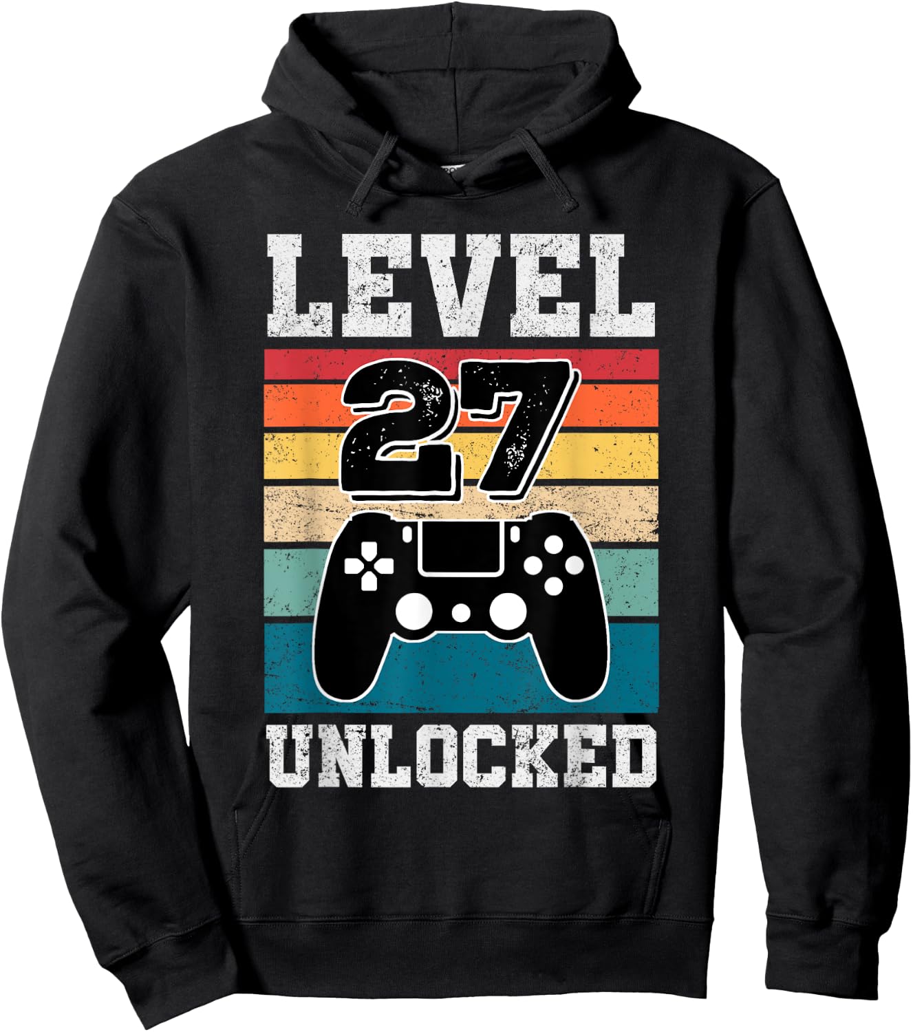 27 Year Old Level 27 Unlocked Gamers 27th Birthday Gaming Hoodie - Hoodie | Black