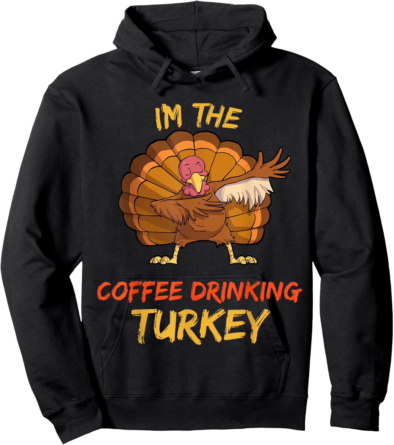 Coffee Turkey Matching Family Group Thanksgiving Party PJ Hoodie - Hoodie | Black