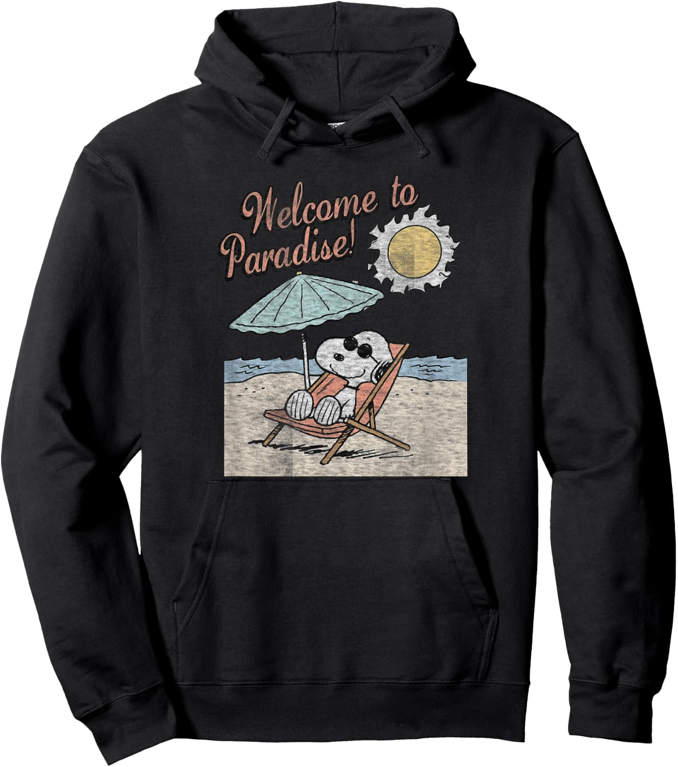 Peanuts Snoopy Welcome To Paradise Hoodie - Hoodie | Black