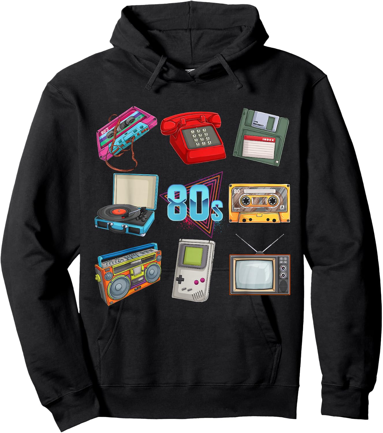 80's Throwback Retro Vintage Funny Party Cassette Tapes Men Hoodie - Hoodie | Black