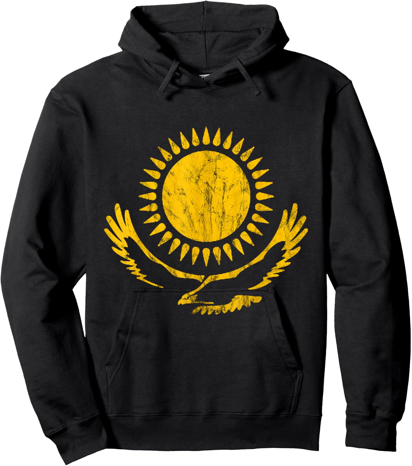 Kazakh Eagle Kazakhstan Flag Kazakh Roots Pride Hoodie - Hoodie | Black