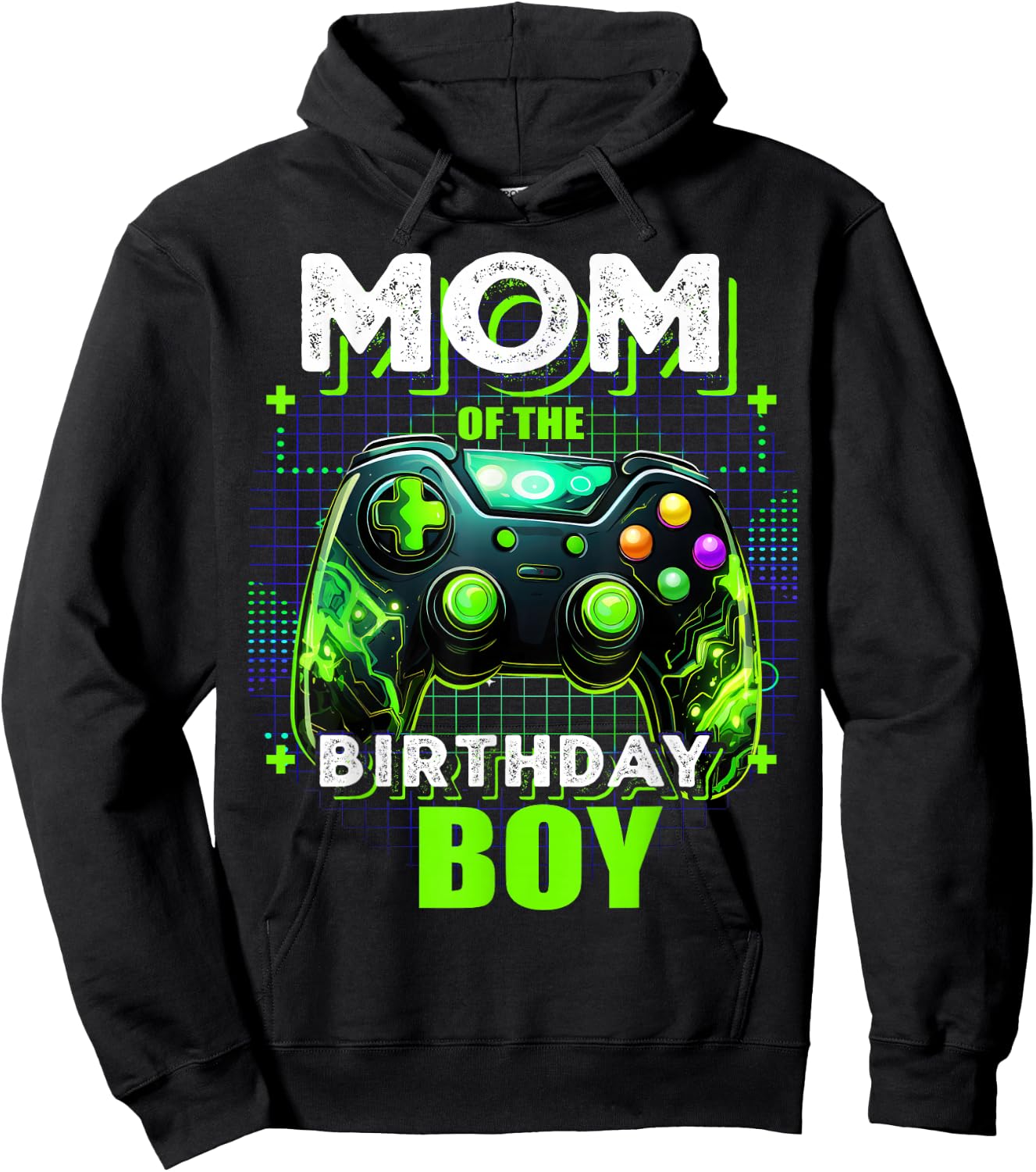 Mom of the Birthday Boy Matching Video Game Birthday Party Hoodie - Hoodie | Black