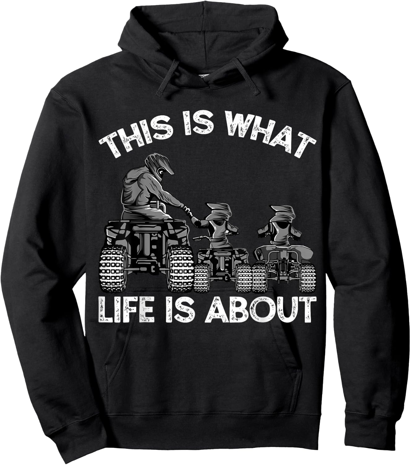 This Is What Life Is About Quad Bike Father and Son ATV Hoodie - Hoodie | Black