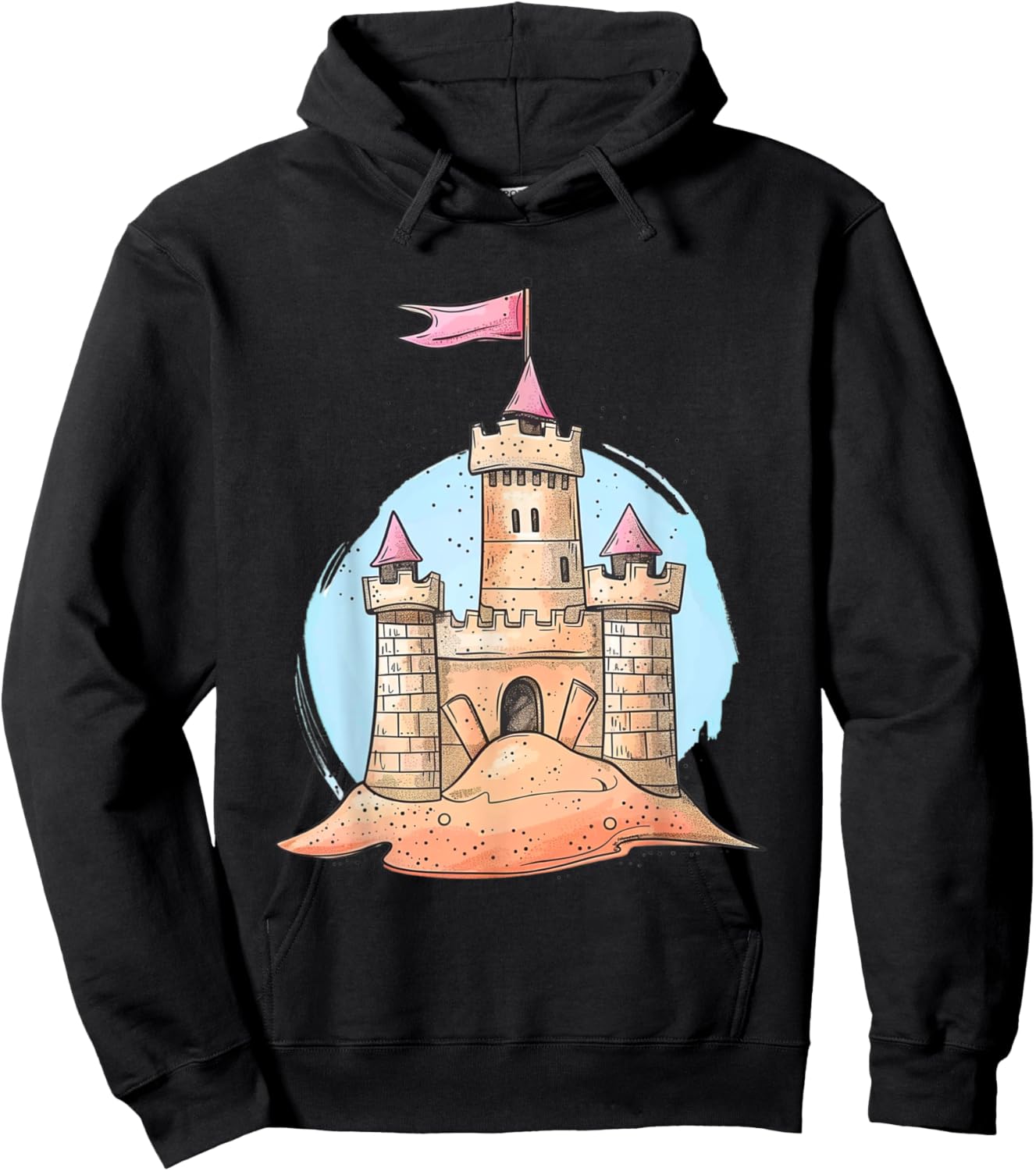 Sandcastle Dreams Beach Fun Kids Design Hoodie - Hoodie | Black