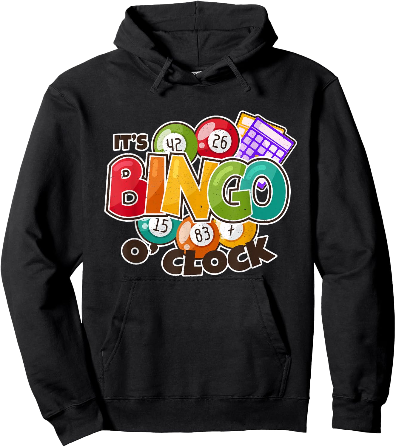 It's Bingo O Clock | Bingo Caller Shirt | Funny Bingo Hoodie - Hoodie | Black