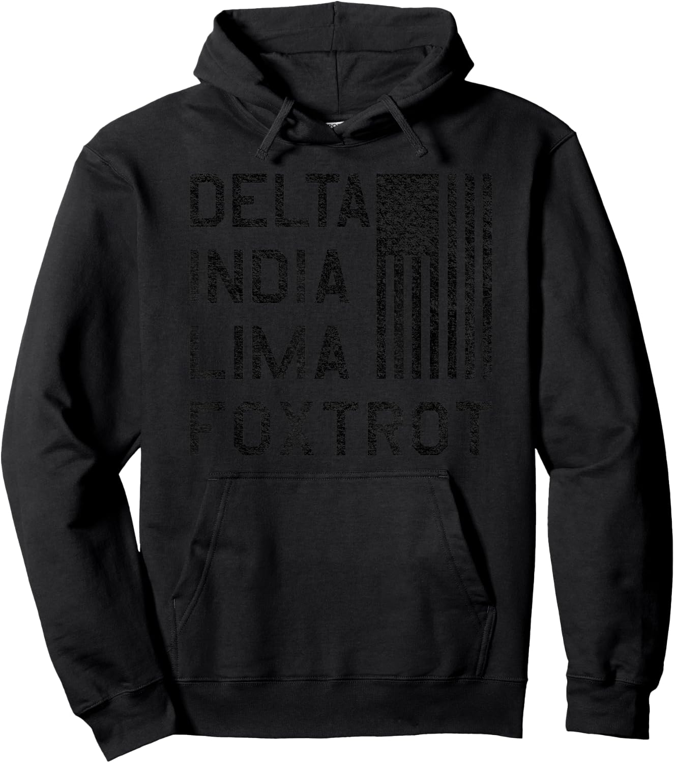 Dilf Delta India Lima Foxtrot Us Flag American Patriot Hoodie - Hoodie | Black