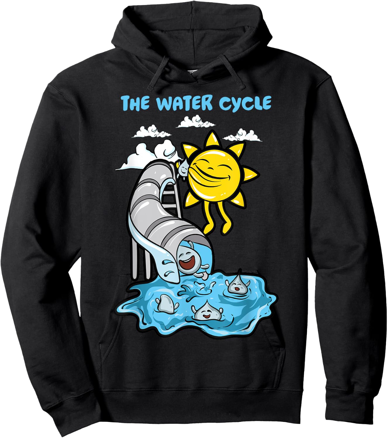 The Water Cycle | Funny Meteorologist Science Weather Nerd Hoodie - Hoodie | Black