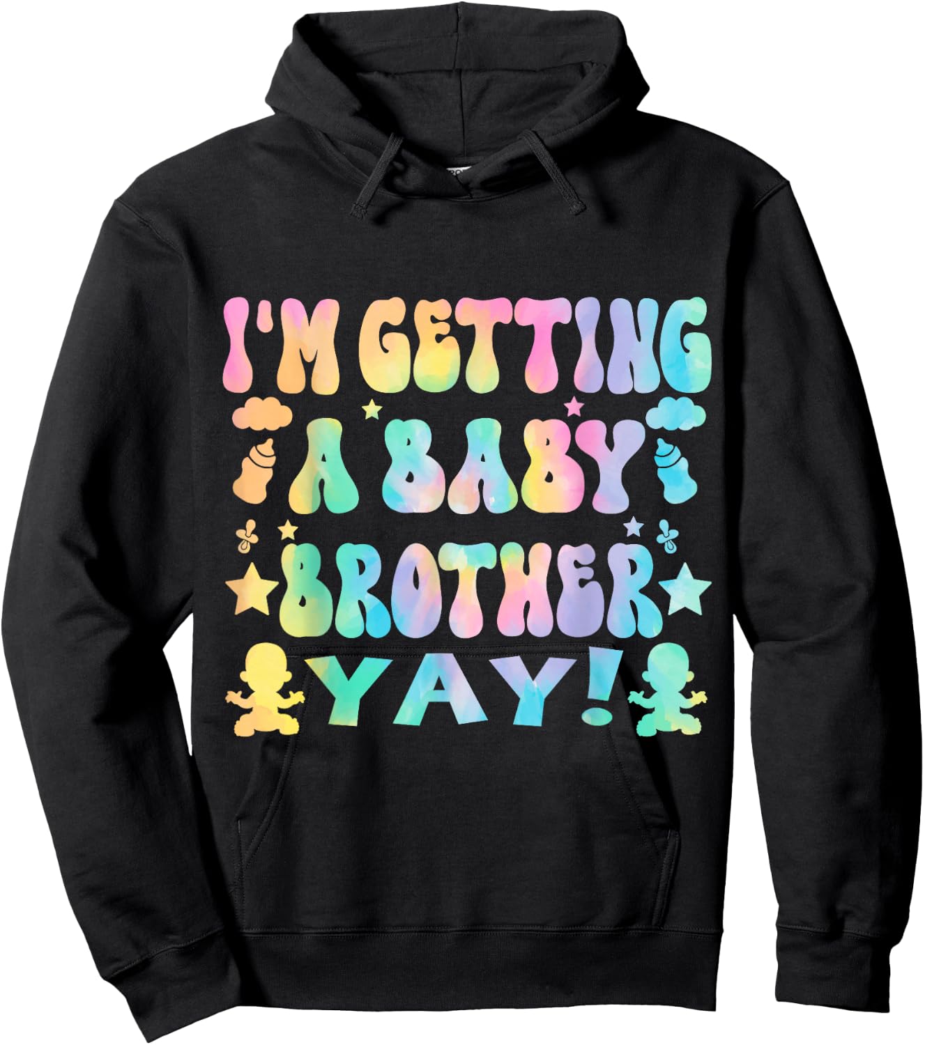 I'm Getting A Baby Brother New Baby Gender Reveal Boy Girls Hoodie - Hoodie | Black