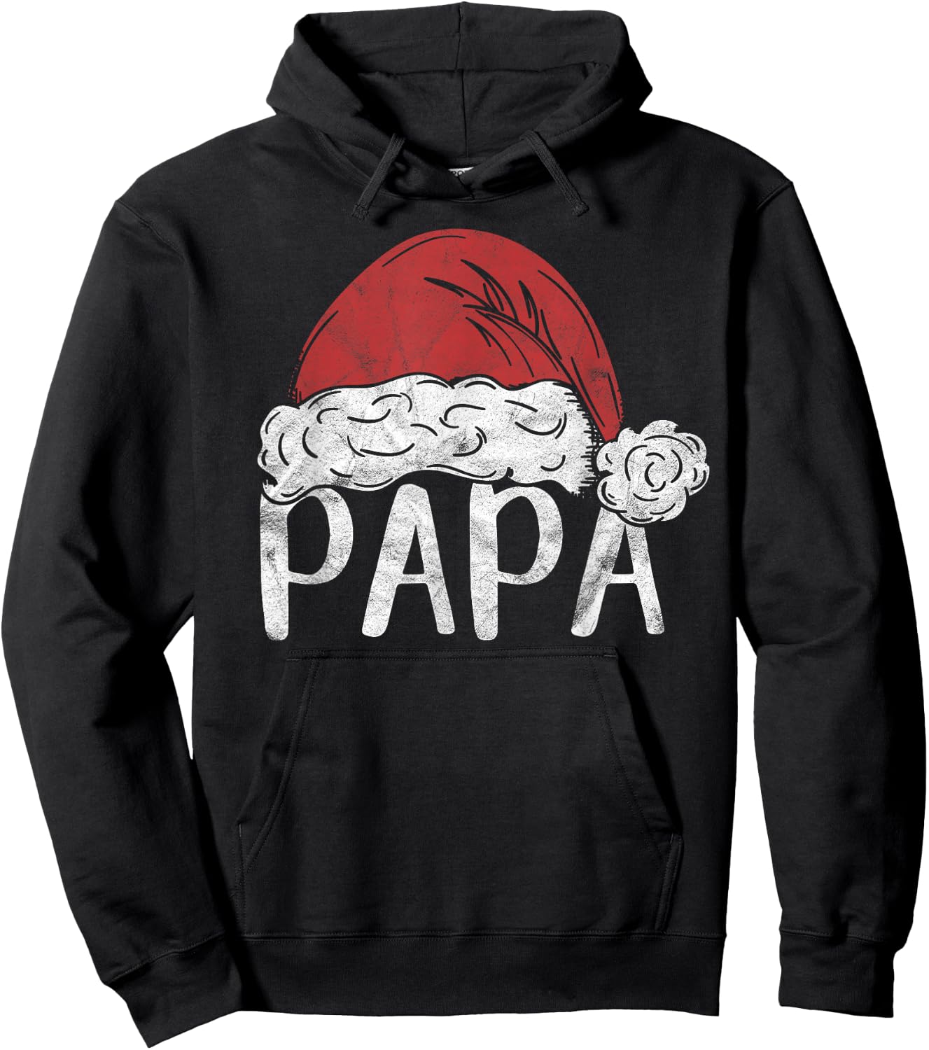Papa Claus Christmas Costume Gift Santa Matching Family Xmas Hoodie - Hoodie | Black