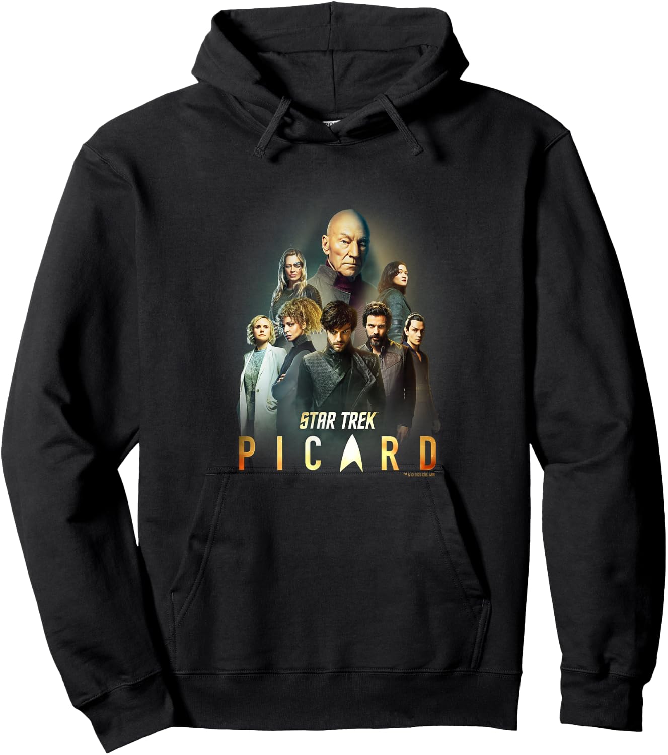 Star Trek: Picard Cast Collage Logo Hoodie - Hoodie | Black
