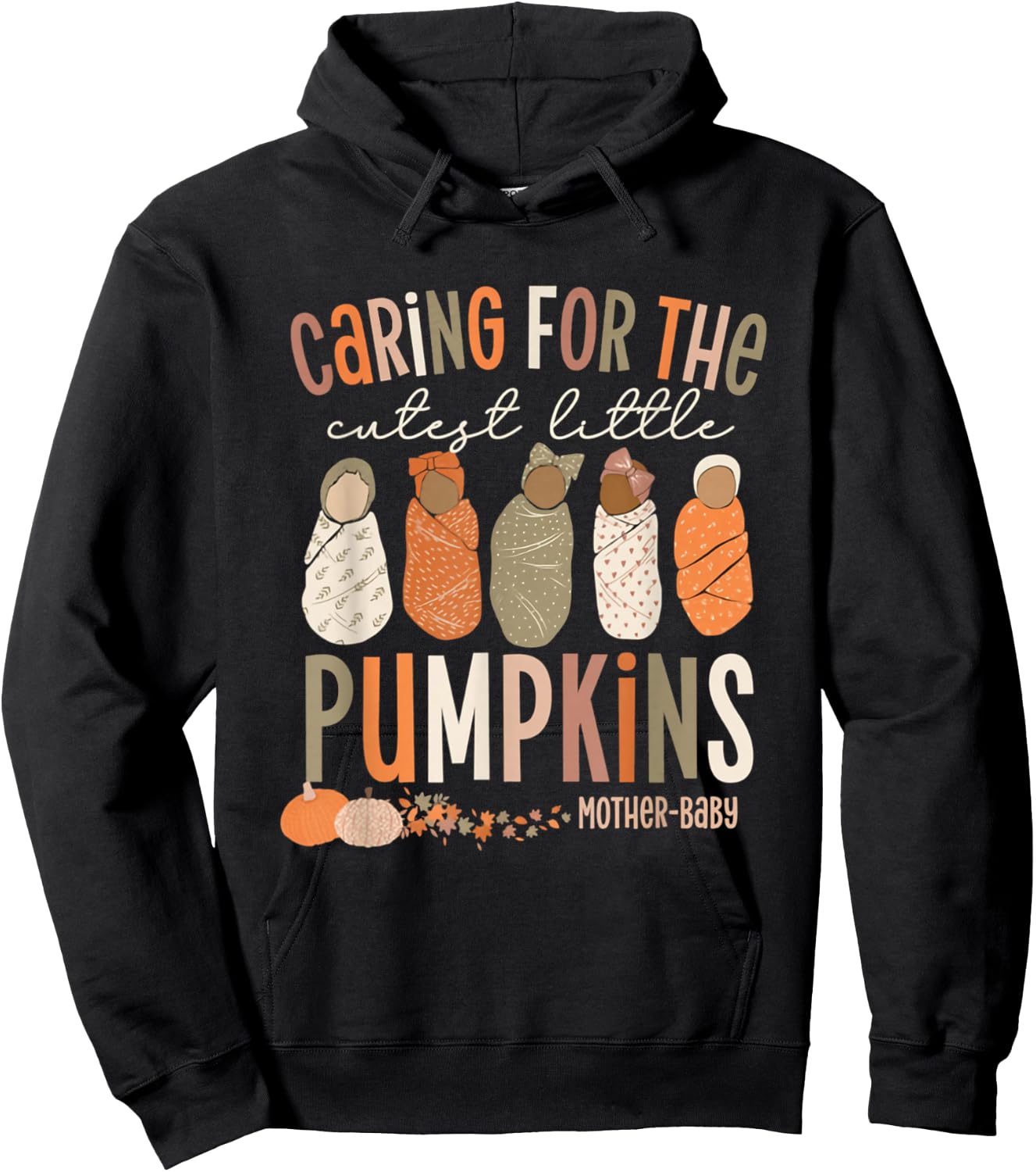 Cutest Little Pumpkins Fall Mother-Baby Unit Thanksgiving Hoodie - Hoodie | Black