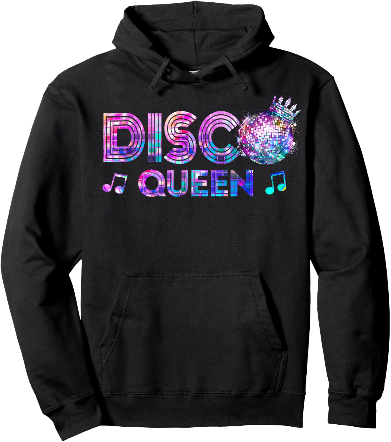 Disco Queen 70's Themed Vintage Seventies Costume Women Girl Hoodie - Hoodie | Black