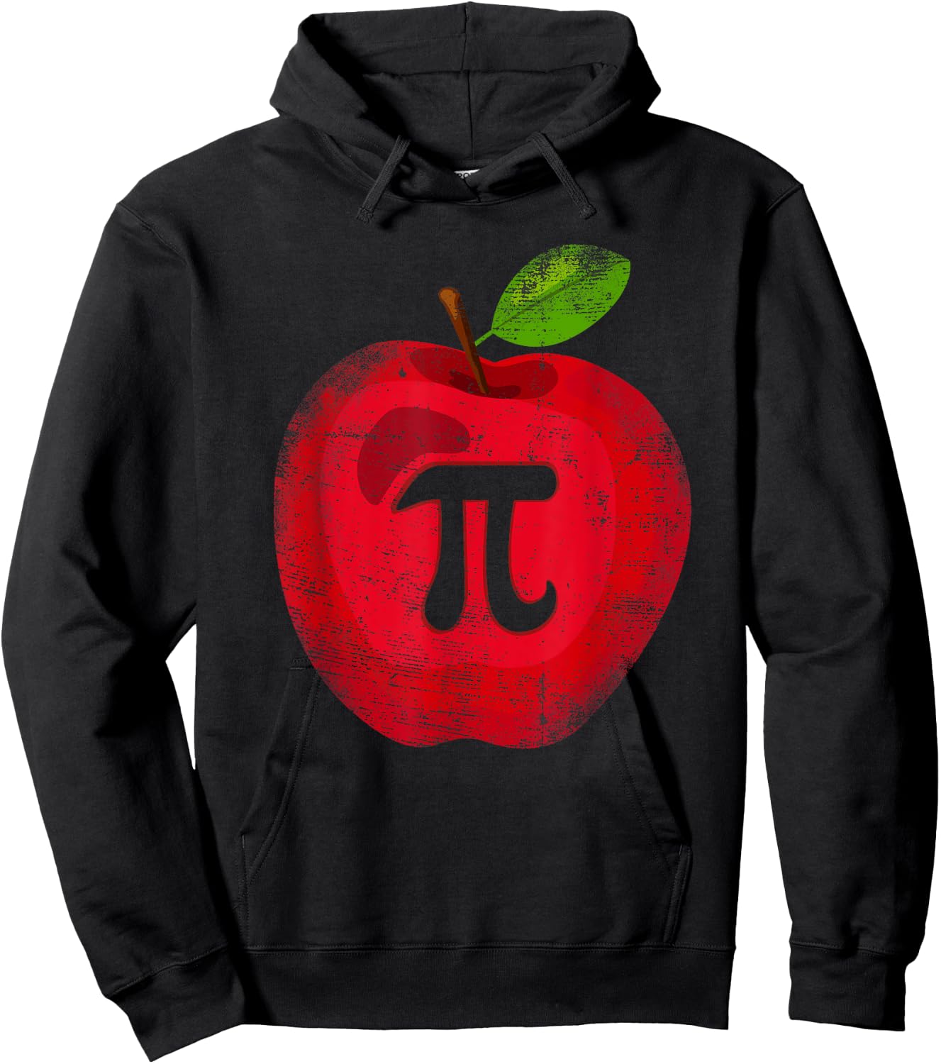 Apple Pi Day Math Lover Teacher Student 3.14 Apple Pie Pun Hoodie - Hoodie | Black