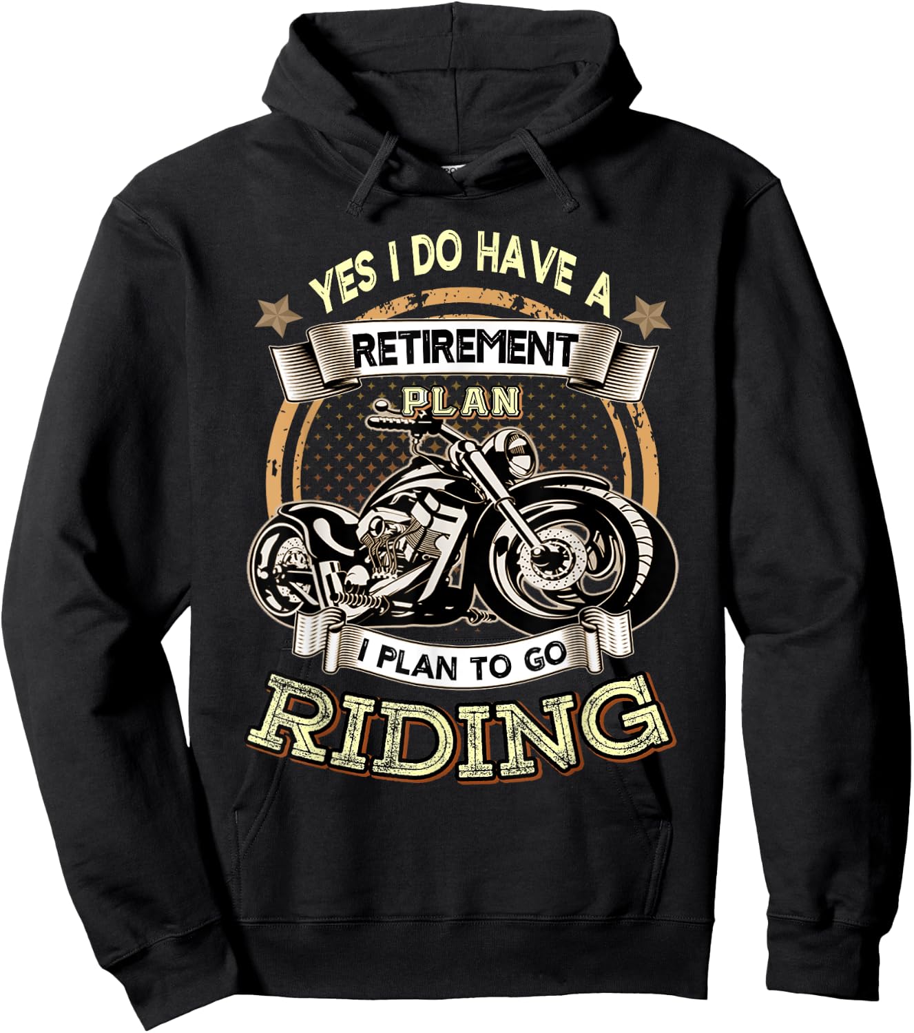 Retirement Plan To Go Riding Motorcycle Biker Riders Hoodie - Hoodie | Black