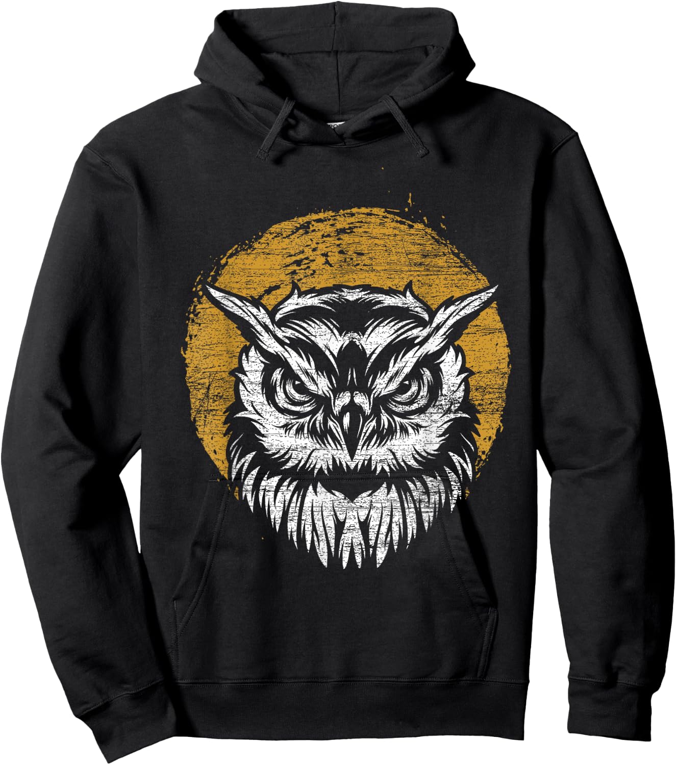Bird Gift Sunset Owl Hoodie - Hoodie | Black