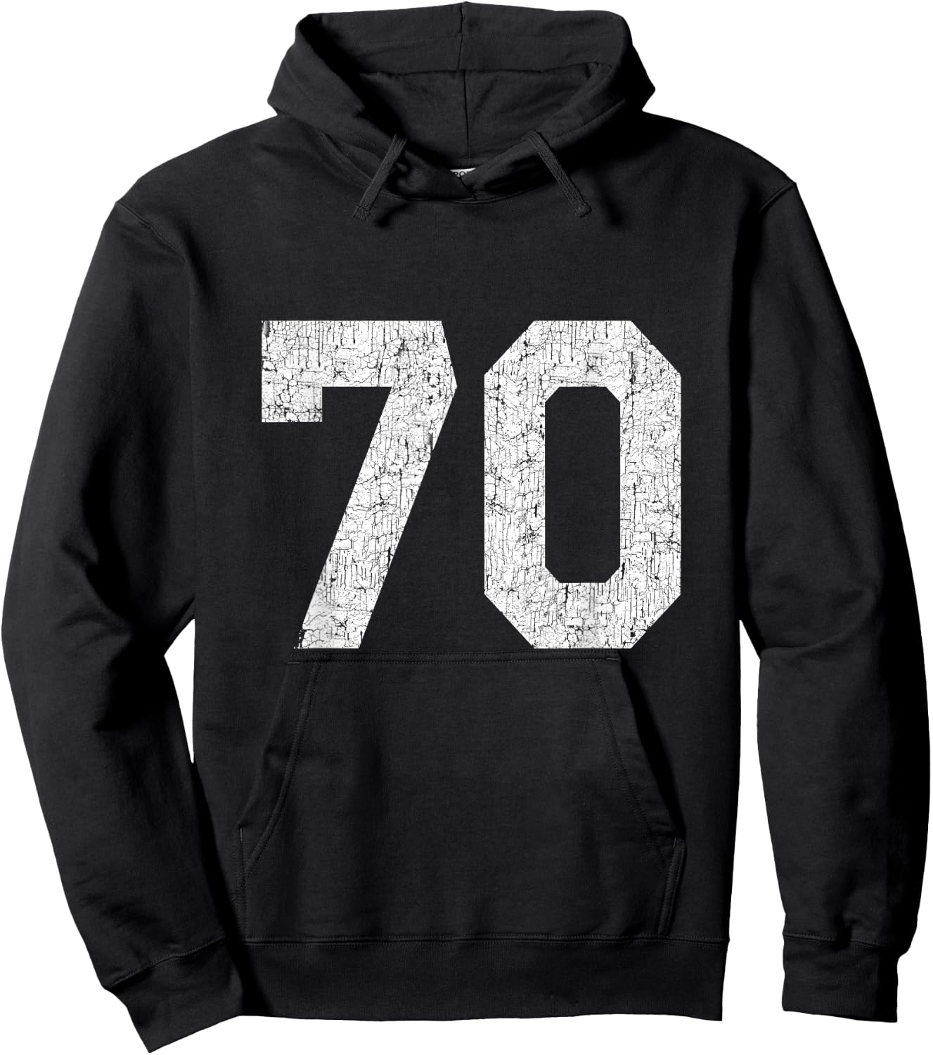 #70 Jersey Uniform Varsity Sports Number, 70th Birthday Hoodie - Hoodie | Black