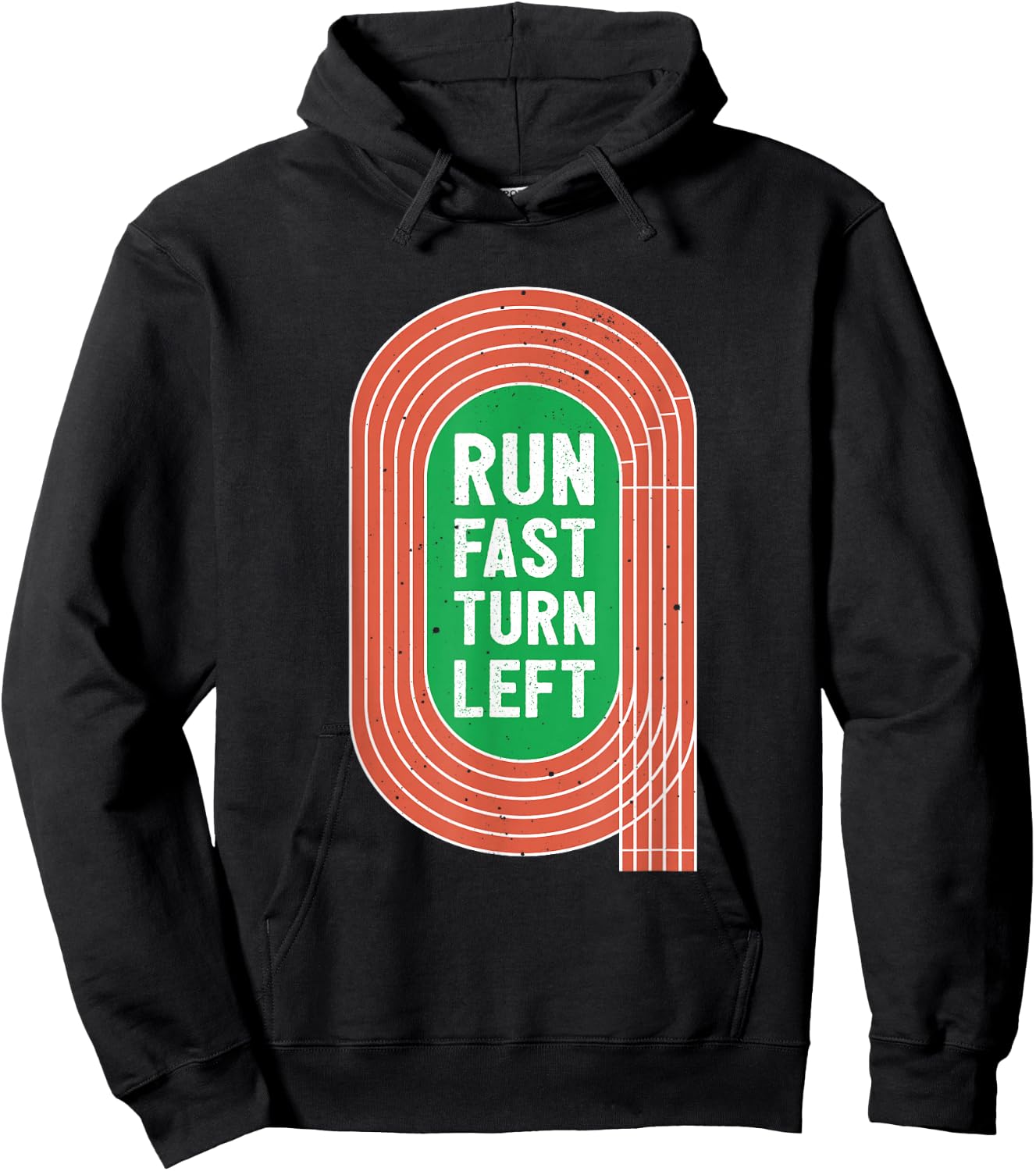 Track - Run Fast Turn Left Hoodie - Hoodie | Black