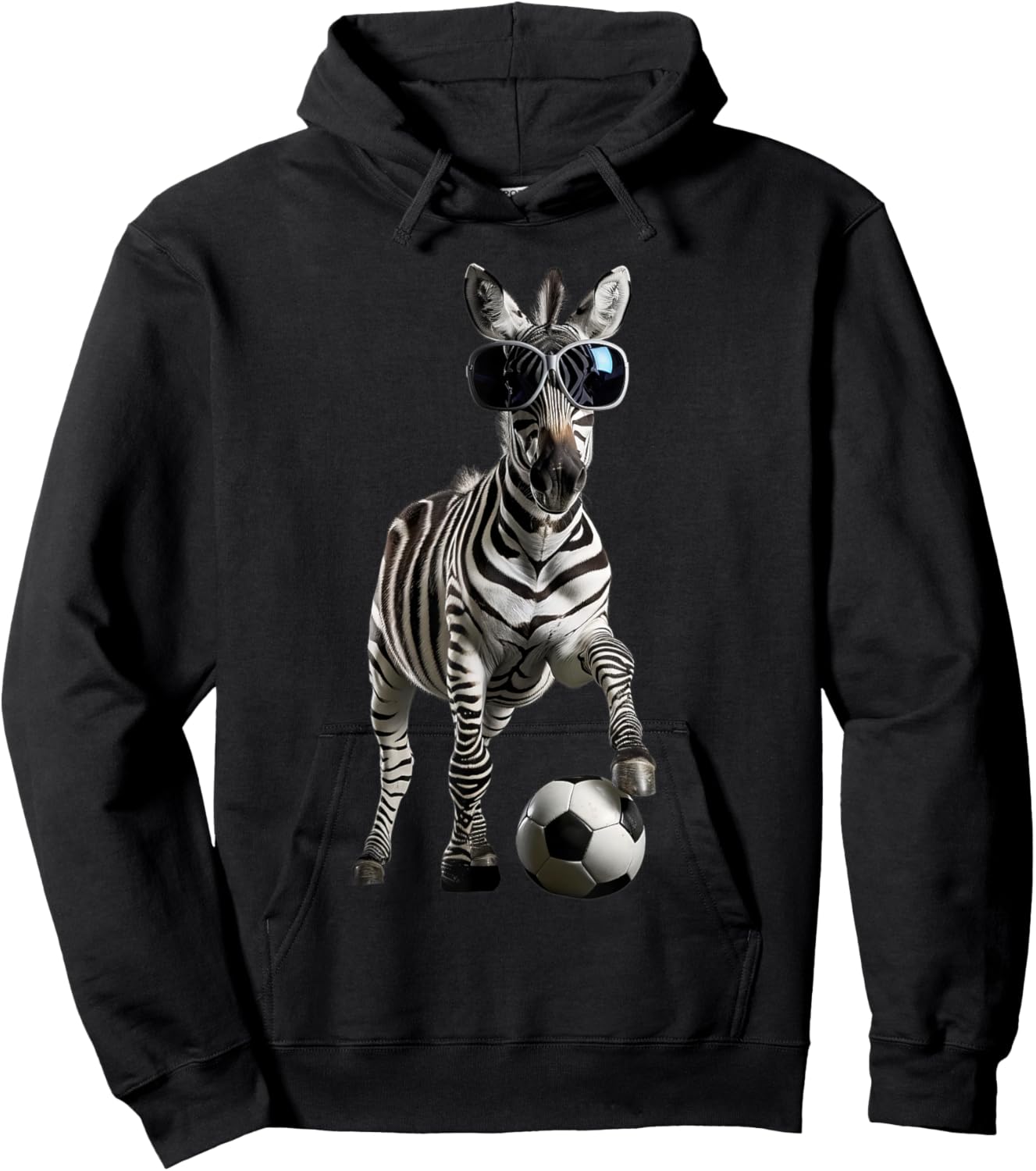 Zebra Soccer Football Hoodie - Hoodie | Black