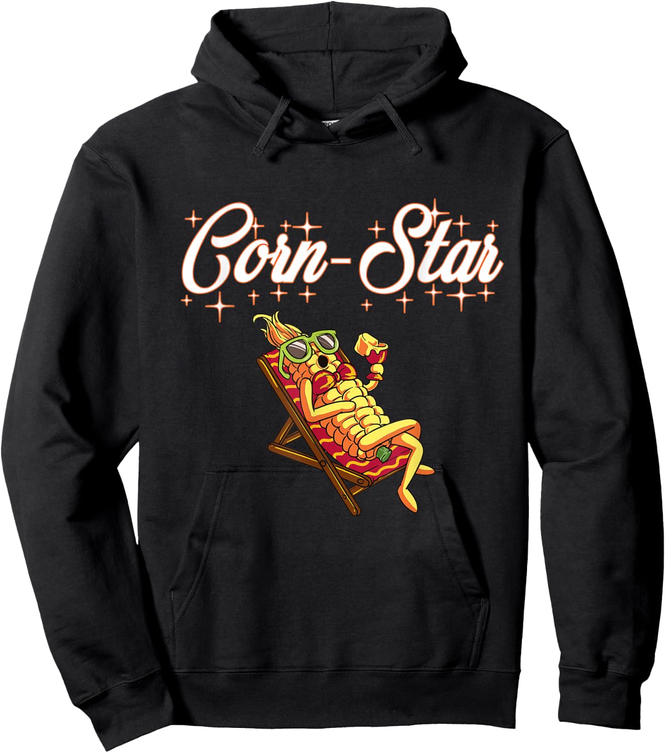Corn Star Funny Maize Farmer Pornstar Hoodie - Hoodie | Black
