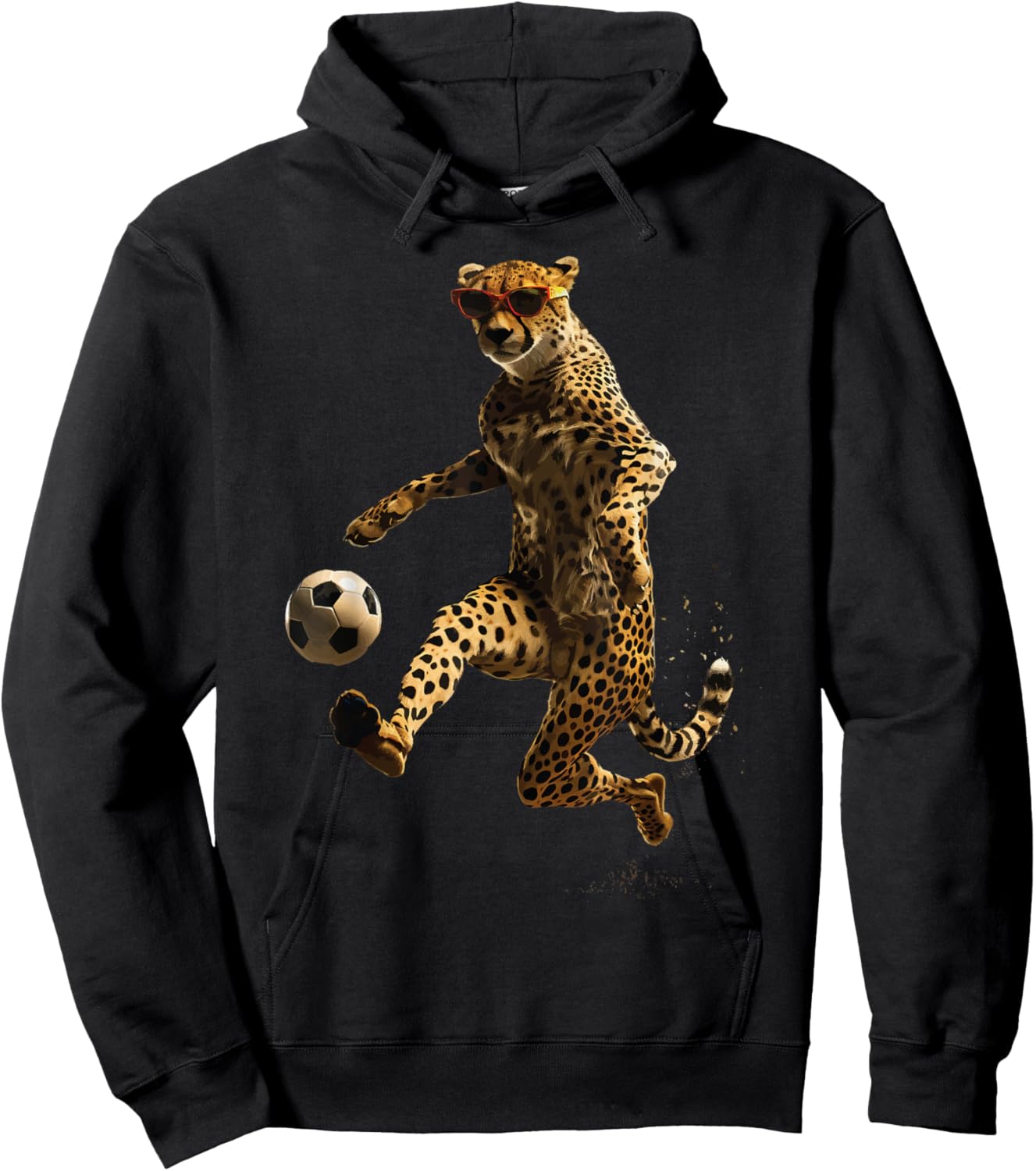 Cheetah Soccer Football Hoodie - Hoodie | Black