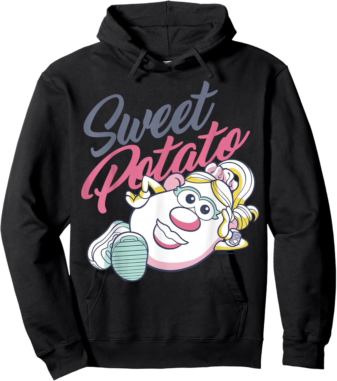 Mr. Potato Head Valentine's Day Mrs. Sweet Potato Retro Hoodie - Hoodie | Black