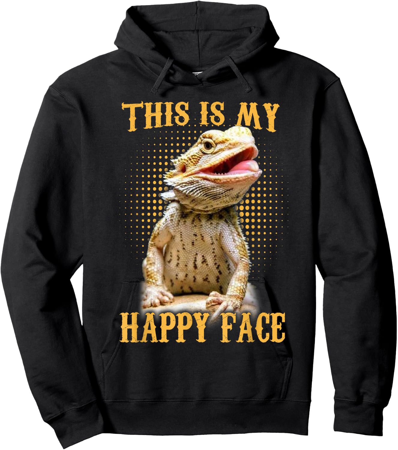 This is My Happy Face Bearded Dragon Funny Gift Girls Kids Small Hoodie - Hoodie | Black