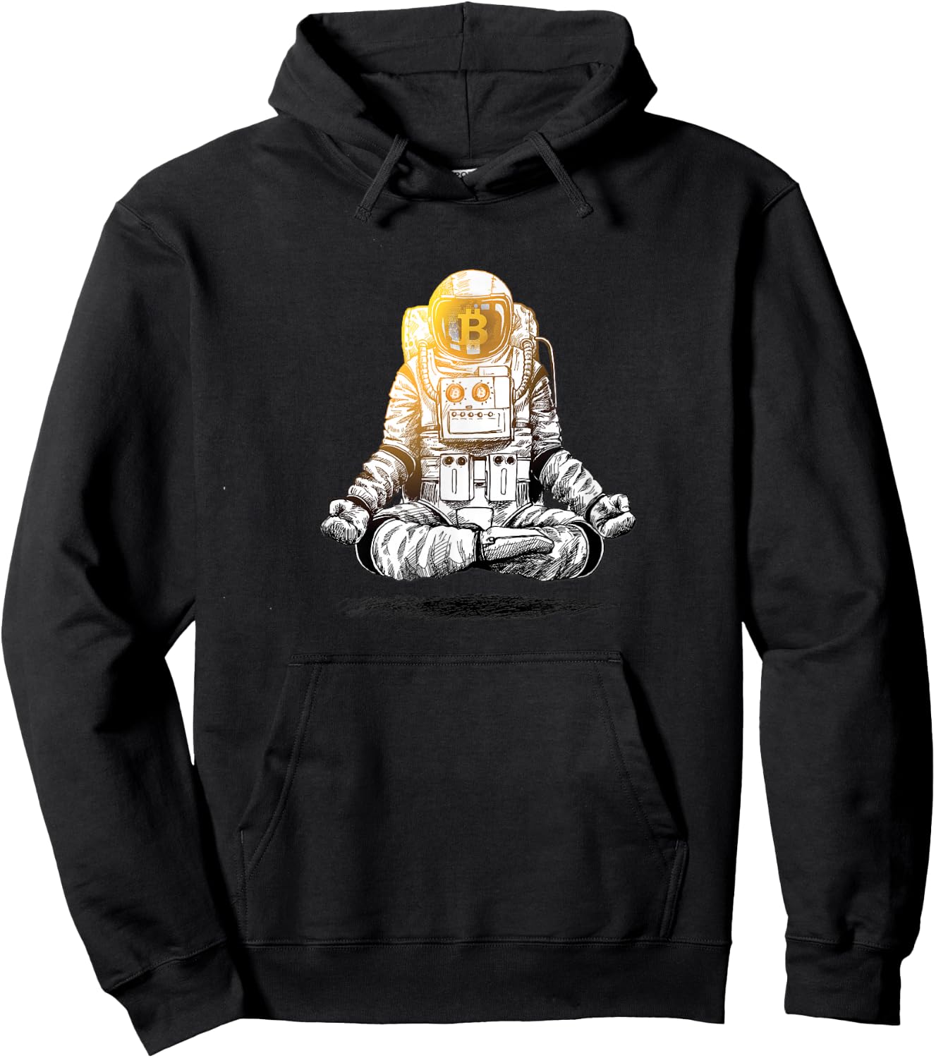 Bitcoin To The Moon - Crypto Chill Astronaut Hoodie - Hoodie | Black
