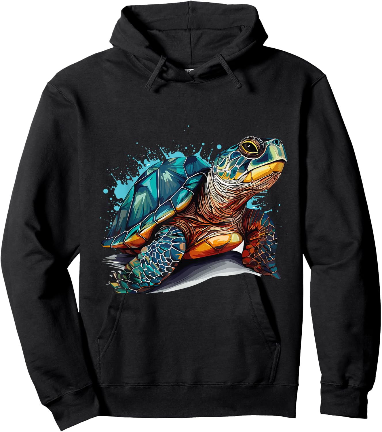 Sea Turtle in the Ocean, Turtles Lover Hoodie - Hoodie | Black