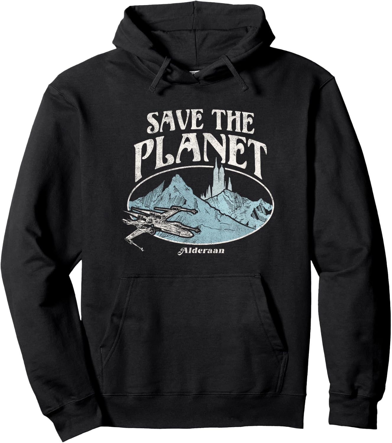 Star Wars Earth Day X-Wing Fighter Save The Planet Alderaan Hoodie - Hoodie | Black