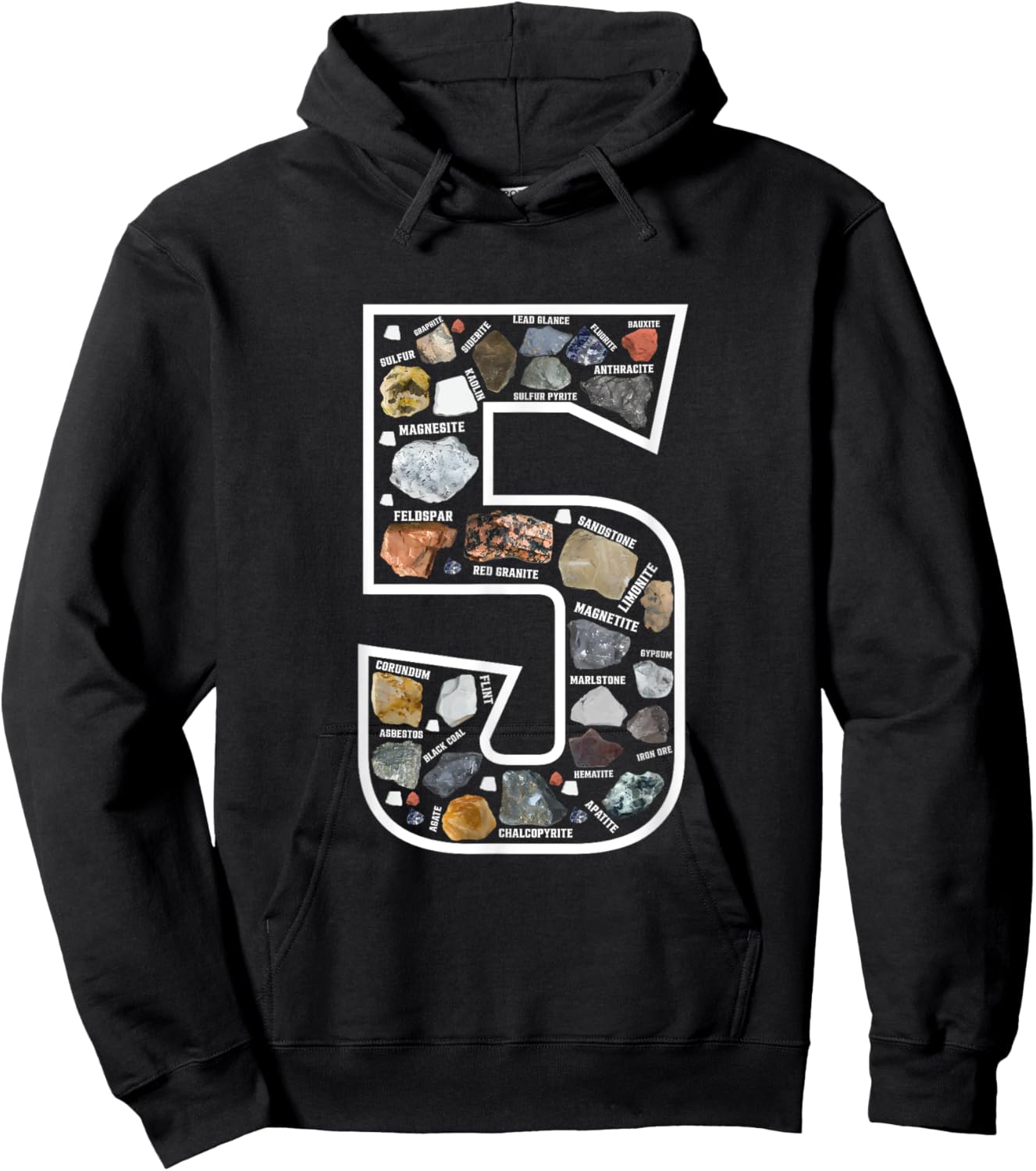 Geology 5 Years Old Rock Collecting 5th Geologist Birthday Hoodie - Hoodie | Black