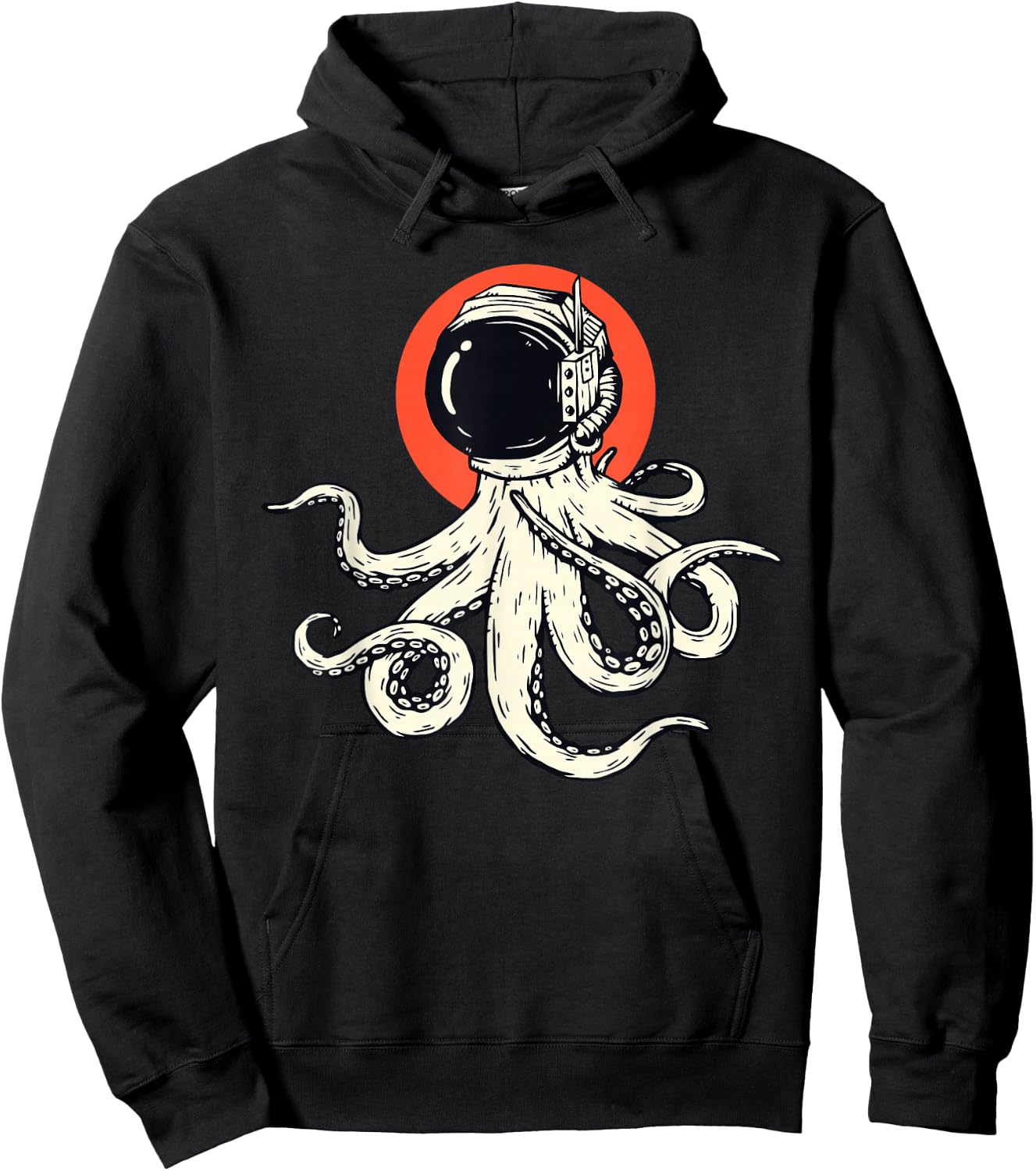 Funny Octopus Alien Gift Outer Space UFO Mars Scifi Hoodie - Hoodie | Black