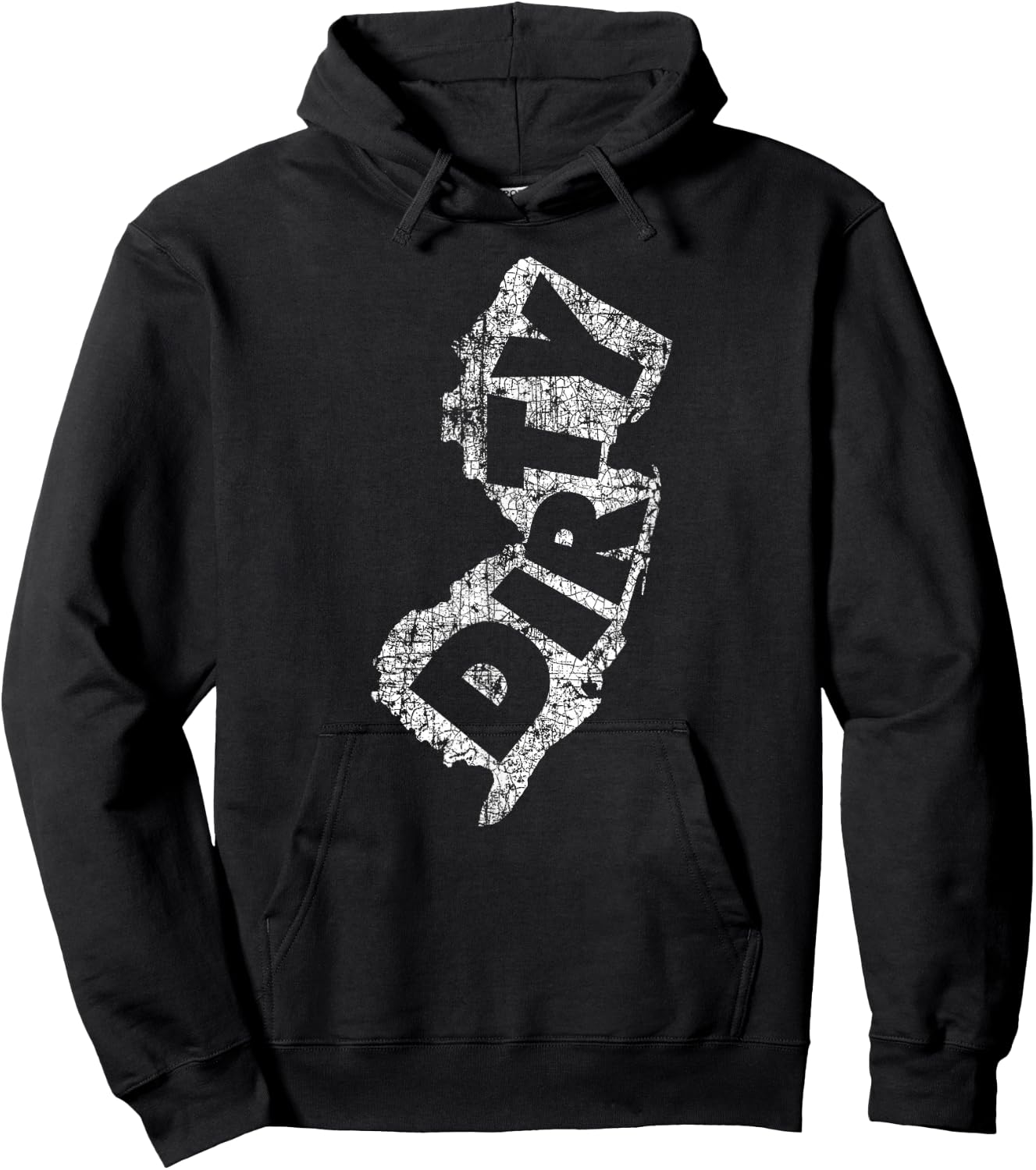 Retro Dirty Jerz Funny New Jersey Beach Vintage Throwback Hoodie - Hoodie | Black