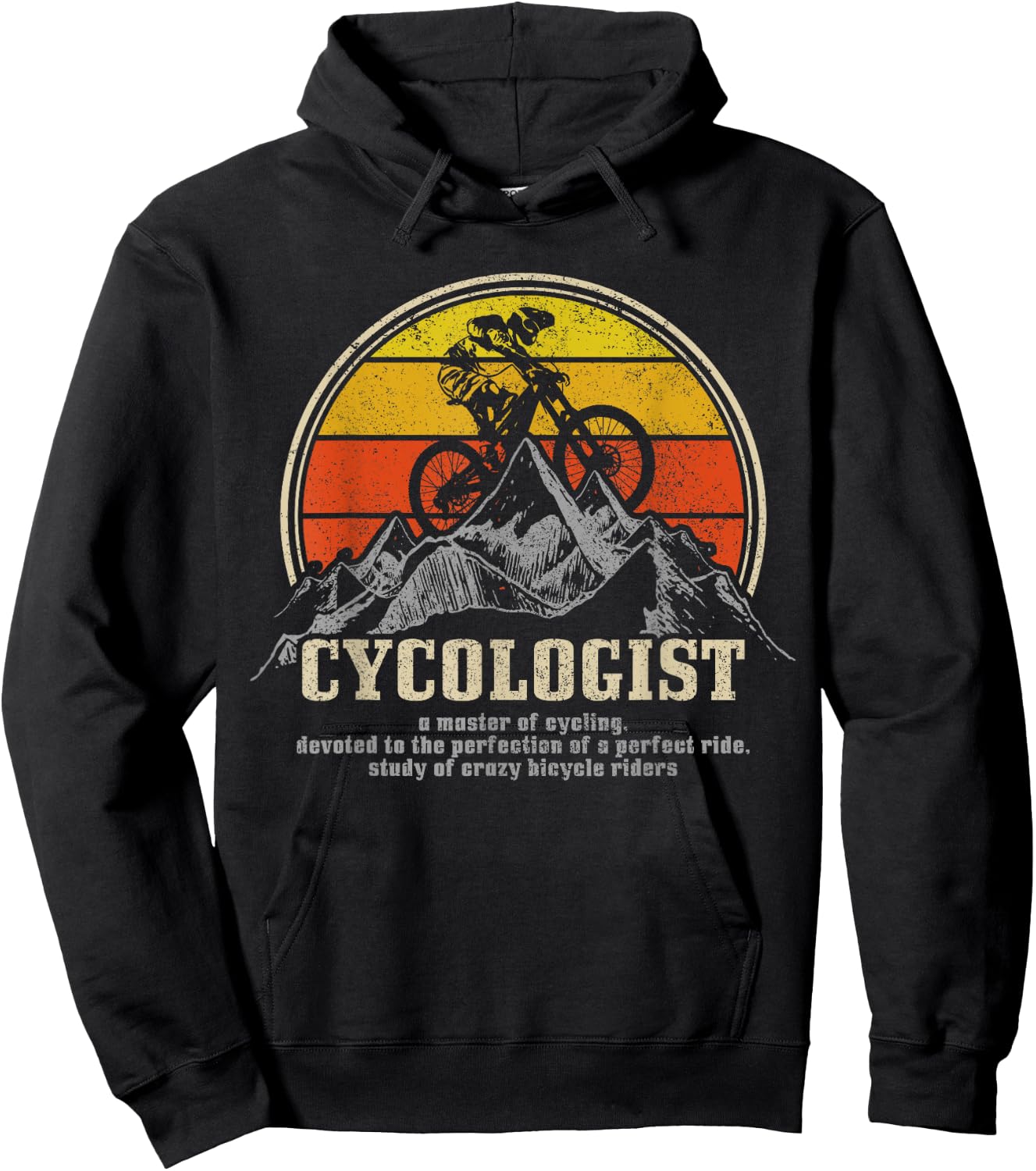 Mountain Bike Cycologist MTB Funny Mountain Biker Gift Hoodie - Hoodie | Black