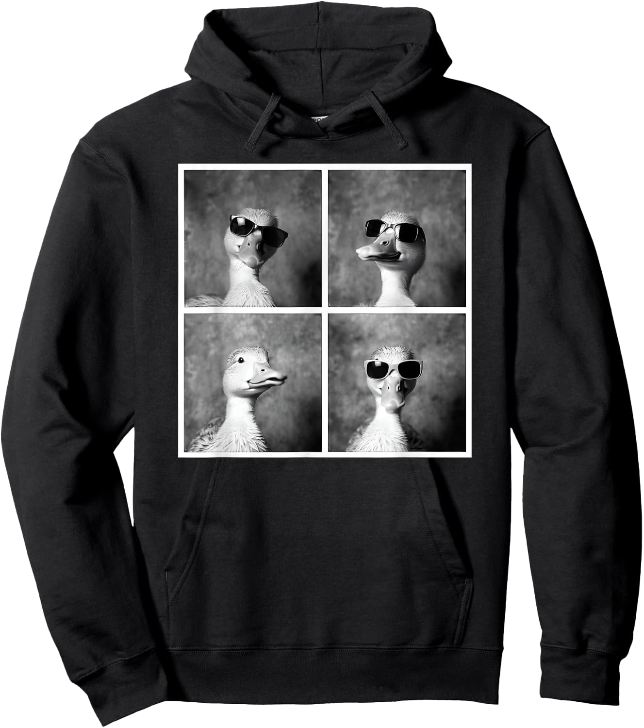 Cool Duck Face Quirky Farm Farming Funny Duck Lover Hoodie - Hoodie | Black