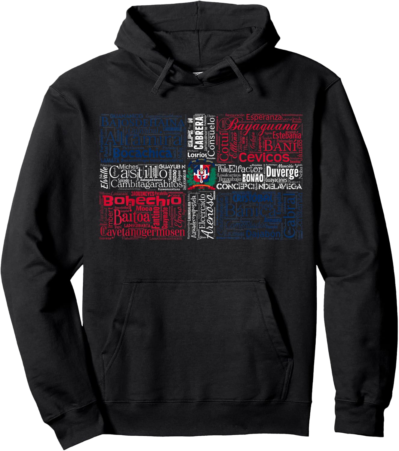 Cities Ciudades Republica Dominicana Bandera Dominican Flag Hoodie - Hoodie | Black