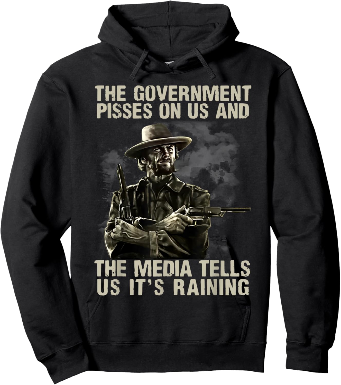 Government Pisses On Us And The Media Tell Us It's Raining Hoodie - Hoodie | Black