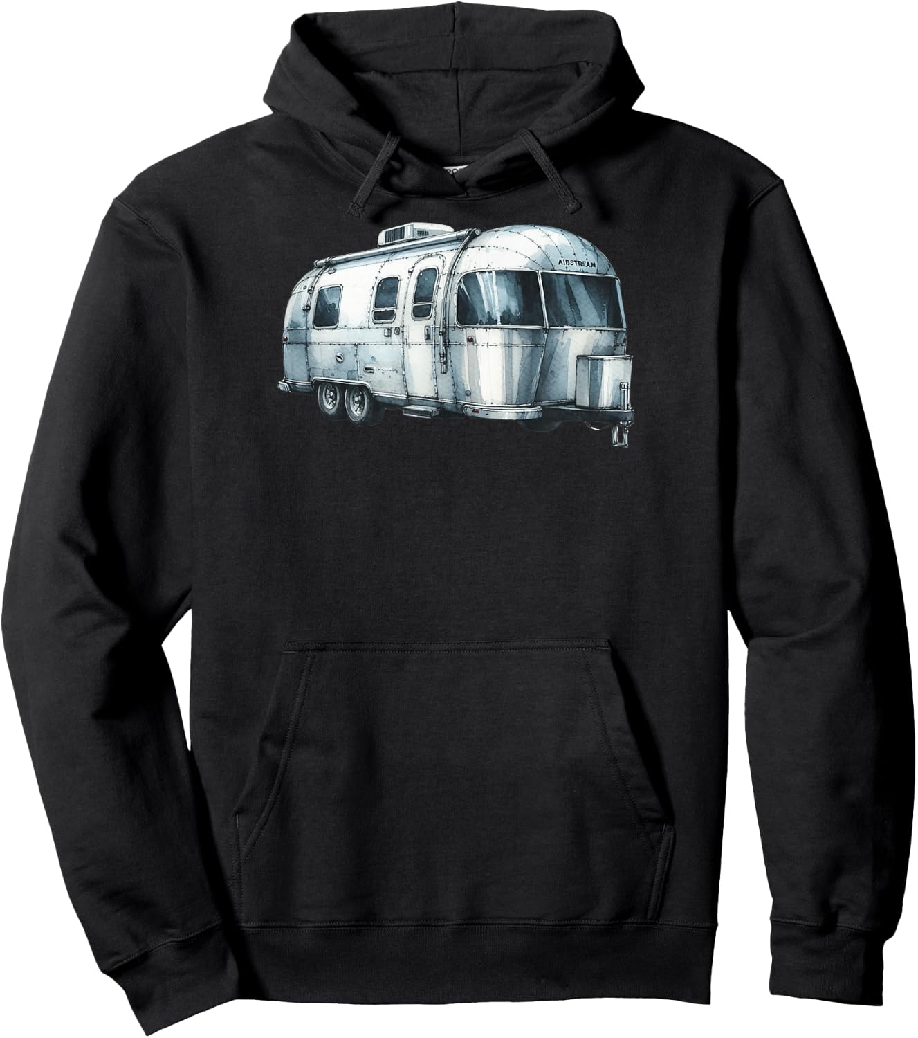 Great Retro Vintage Airstream Camping , Small, Black Hoodie - Hoodie | Black