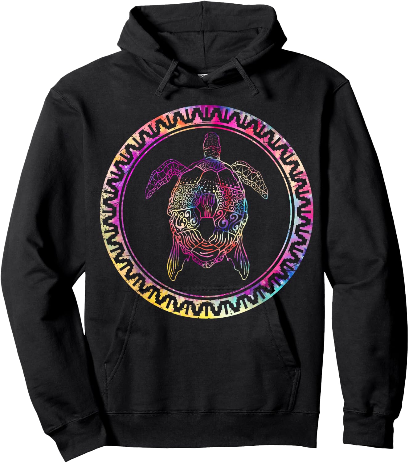 Maori Ocean Animal Tribal Polynesian Tattoo Hawaii Turtle Hoodie - Hoodie | Black