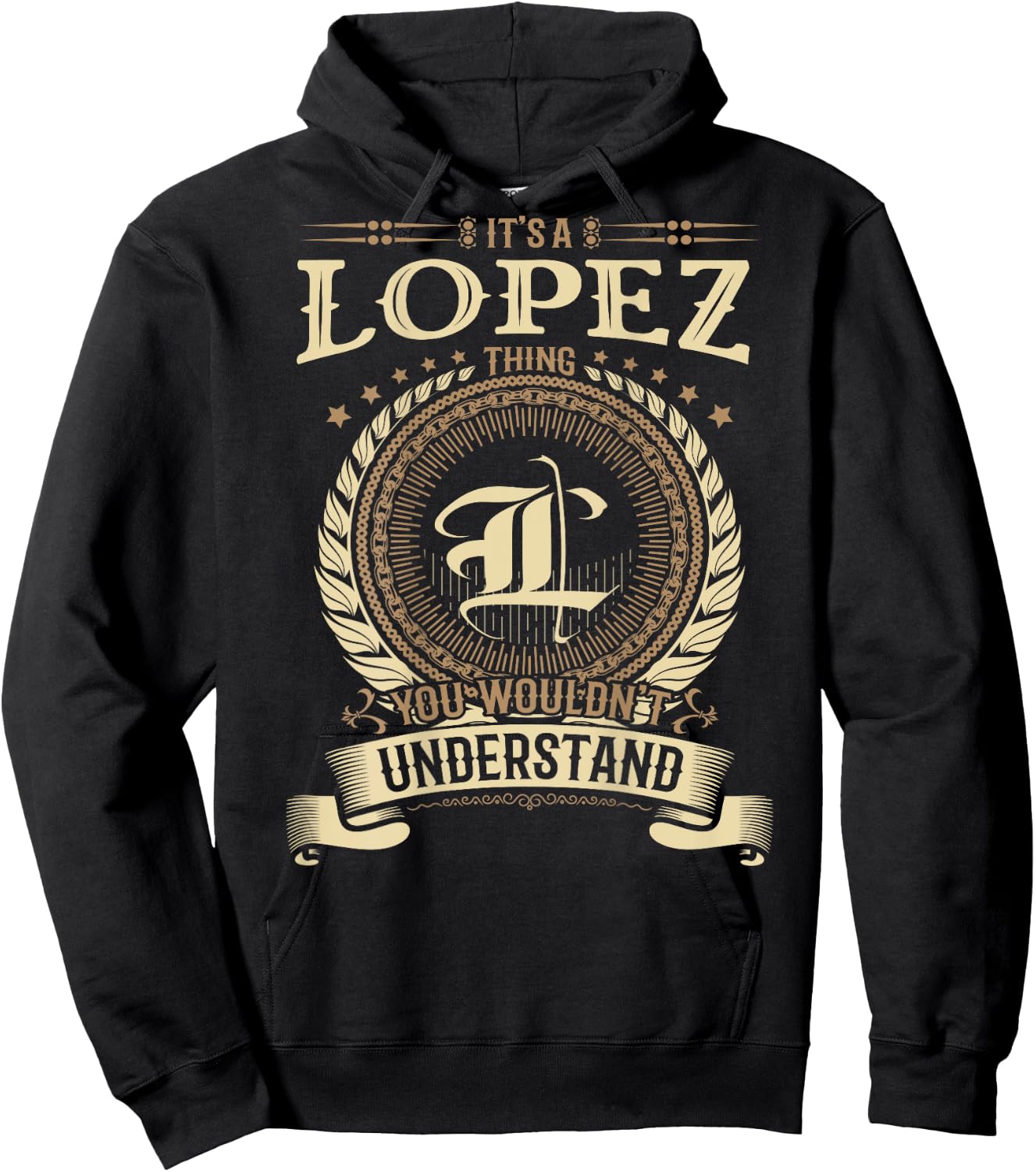 Lopez Thing You Wouldn't Understand Family BACKPRINT Hoodie - Hoodie | Black