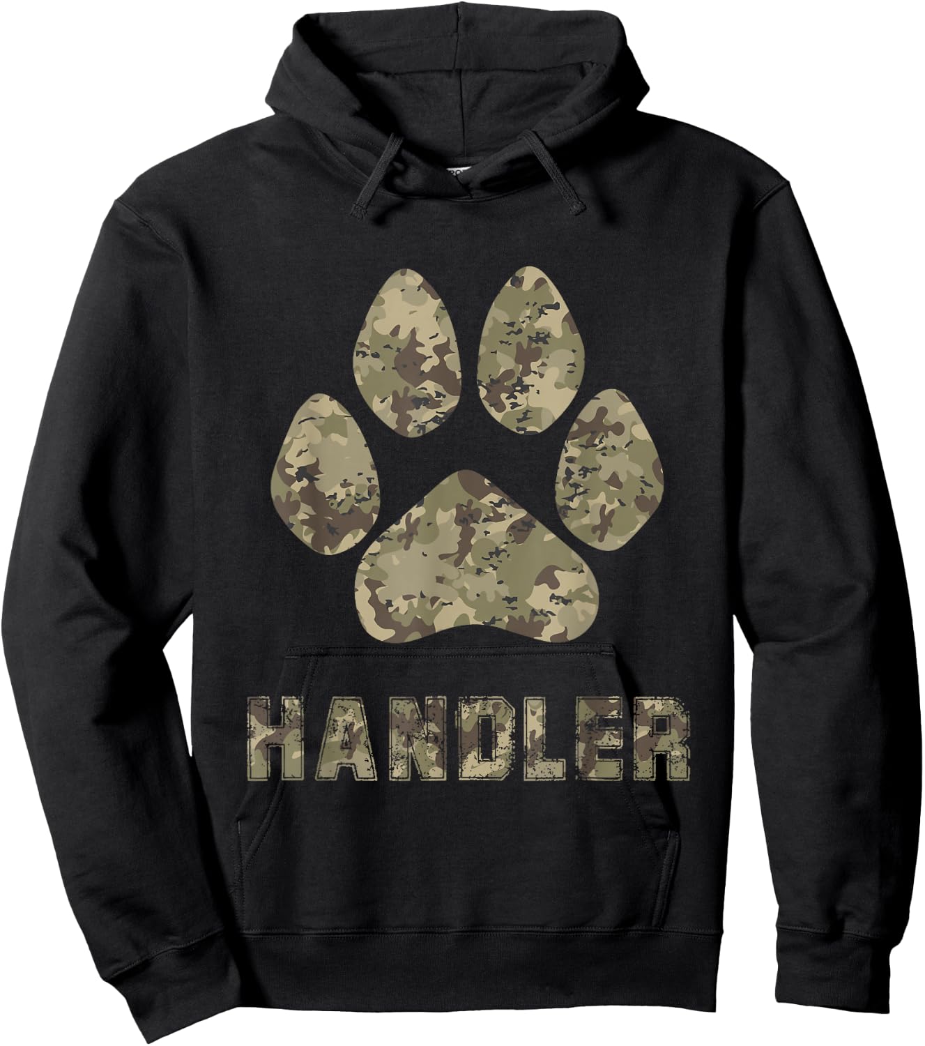 Army Camo MWD Military Working Dogs K-9 Handler Shirt Gift Hoodie - Hoodie | Black