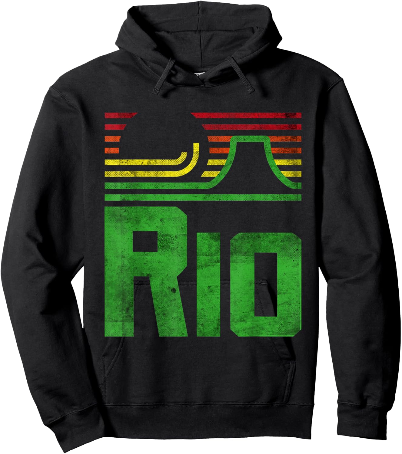 Vintage Retro Rio Novelty Graphic & Cool Designs Hoodie - Hoodie | Black